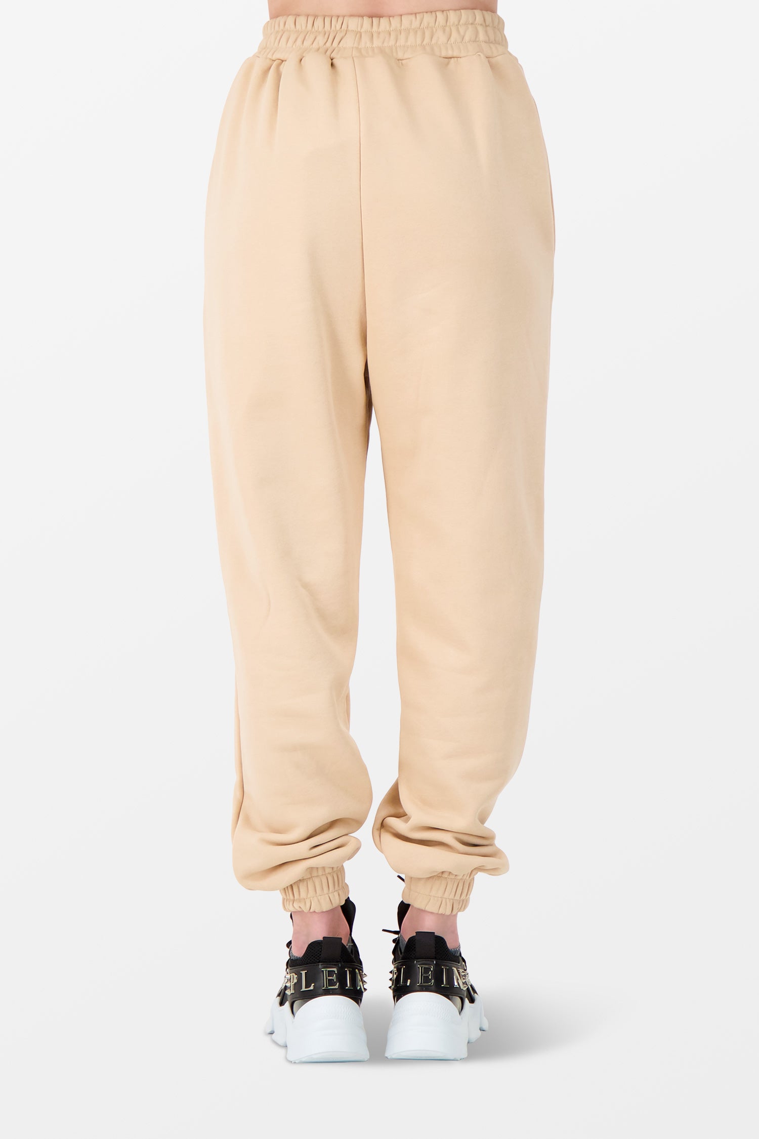 Philipp Plein Beige Embroidery Signature Trousers