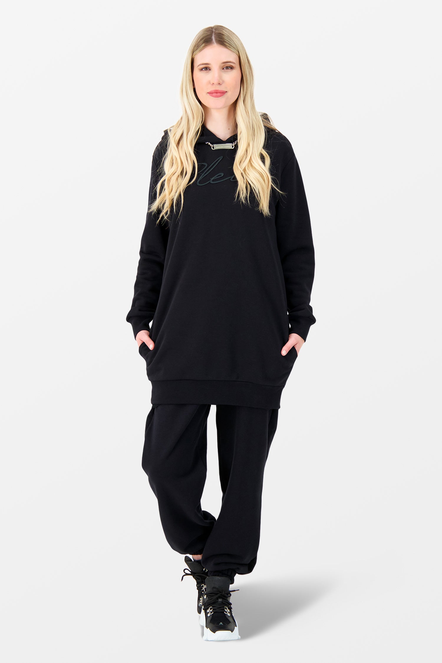 Philipp Plein Black Embroidery Signature Trousers