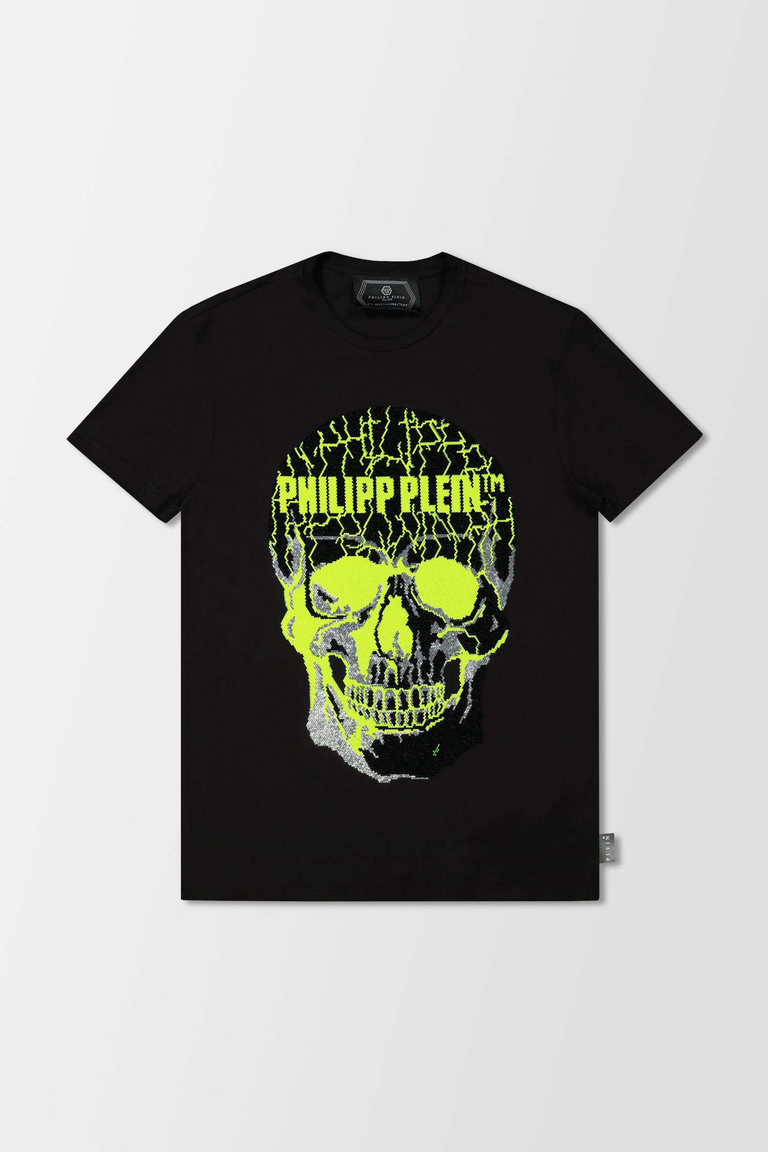 Buy Philipp Plein T-shirt Round Neck Skull Black/Yellow | Men