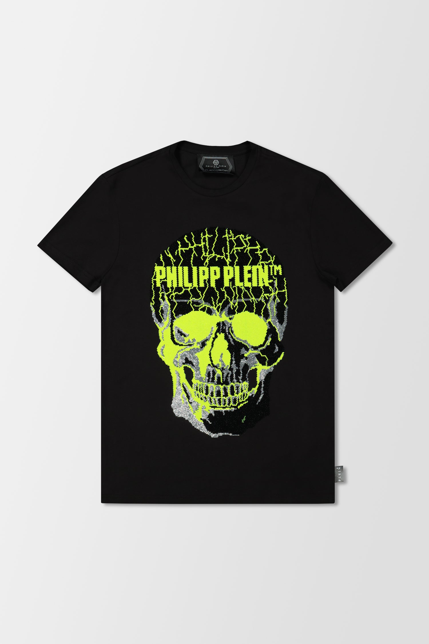 Buy Philipp Plein T-shirt Round Neck Skull Men Black/Yellow
