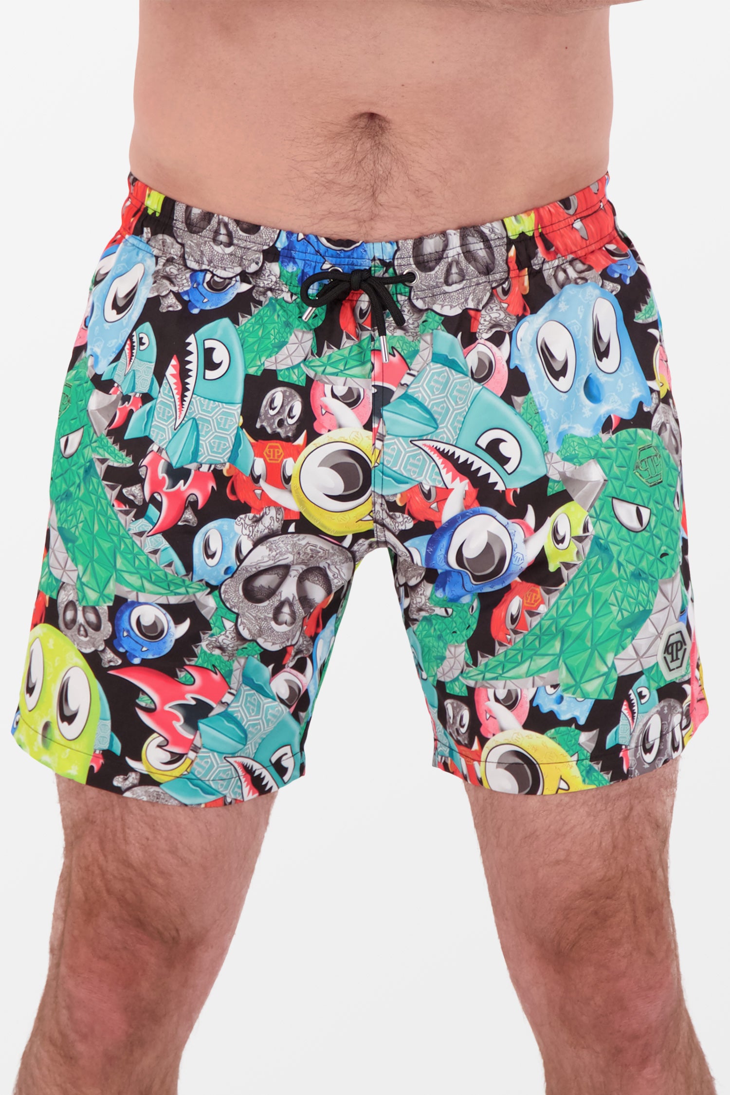 Philipp Plein Monsters Beachwear Shorts