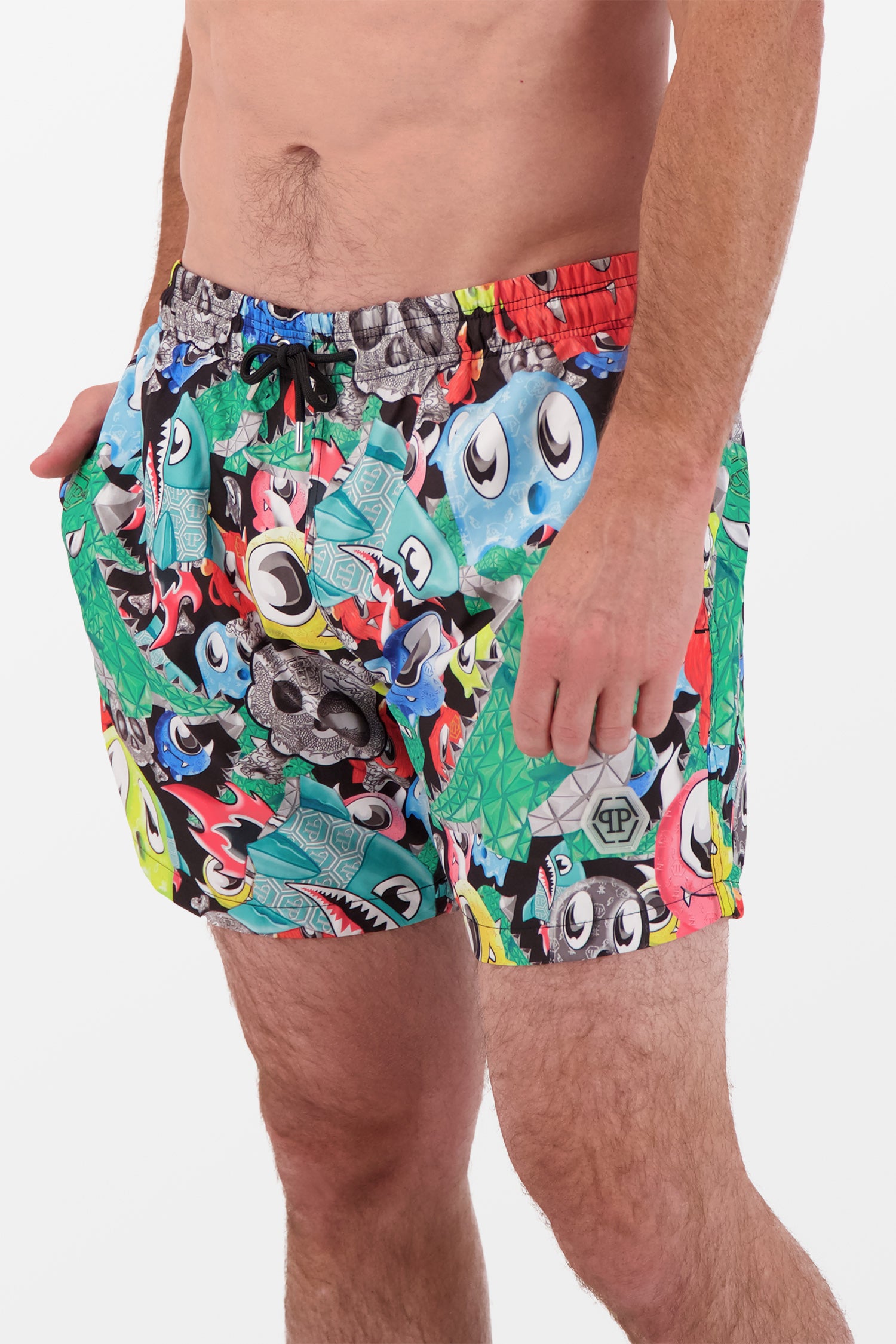 Philipp Plein Monsters Beachwear Shorts