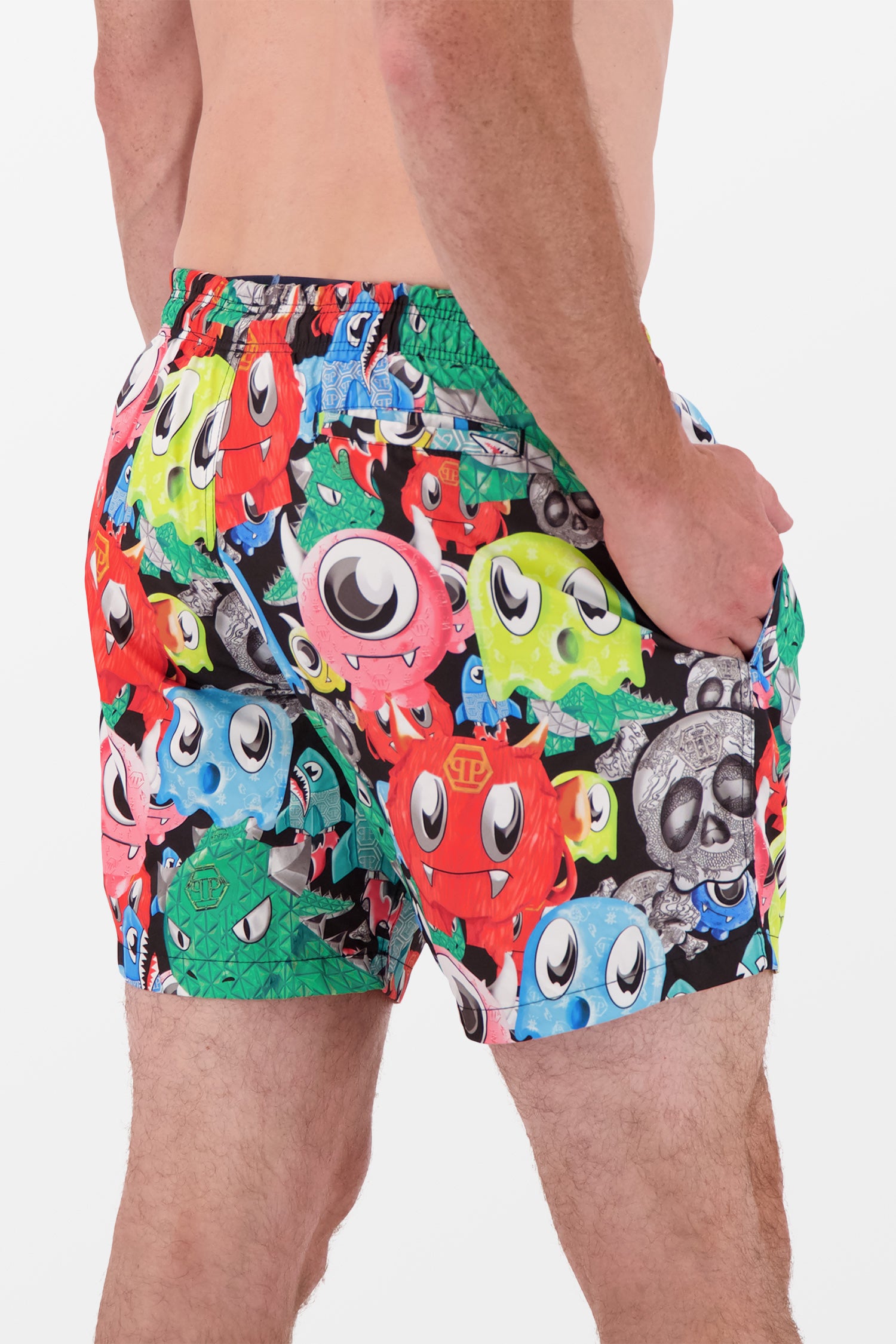 Philipp Plein Monsters Beachwear Shorts