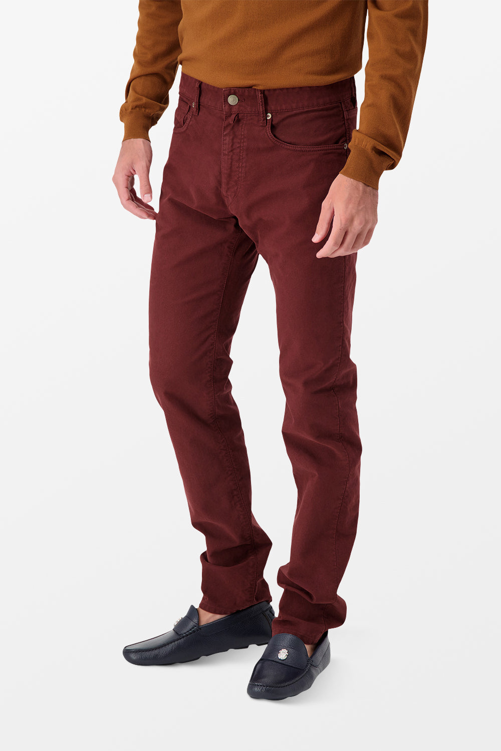 Incotex Burgundy Casual Trousers