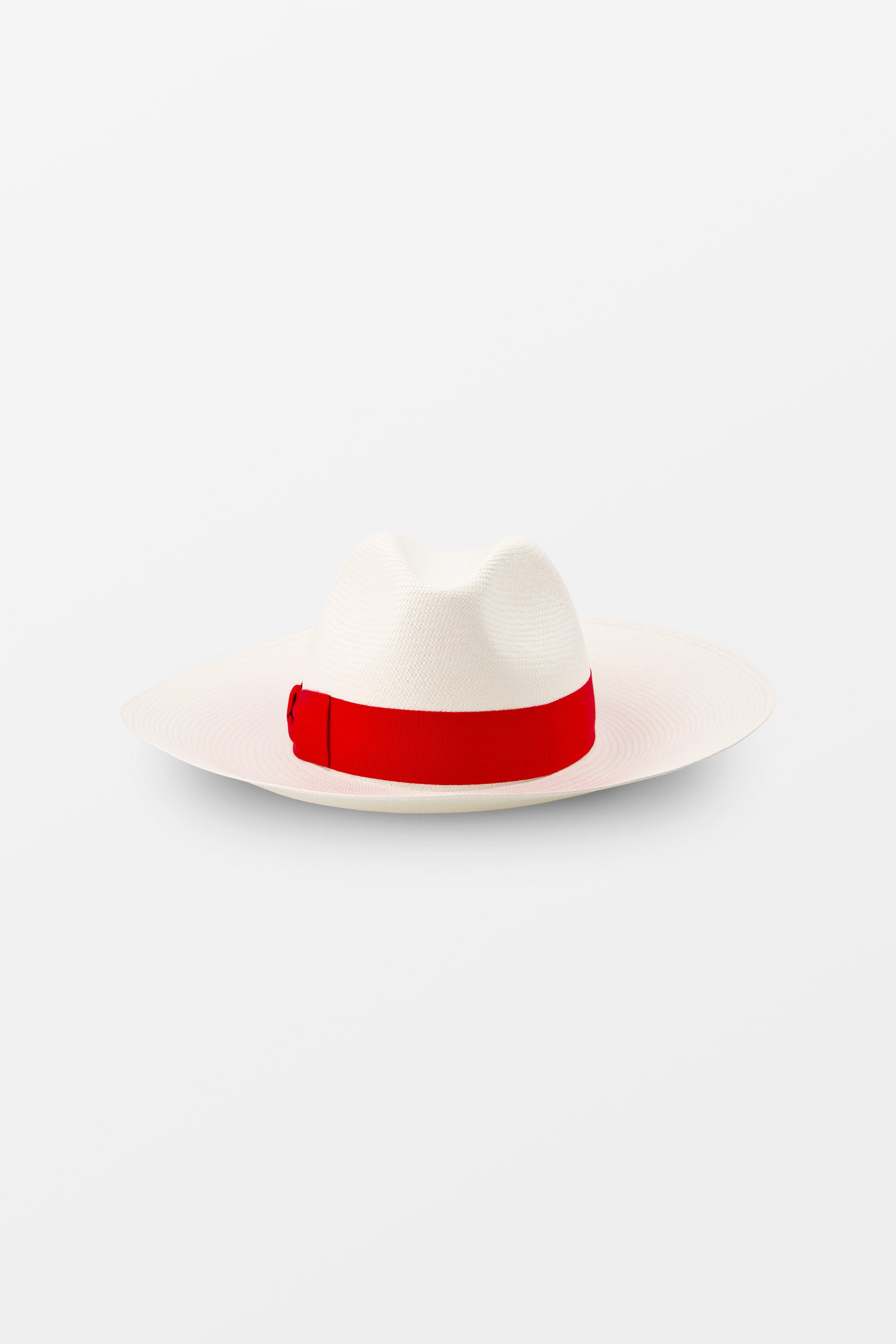 Borsalino White/Red Panama Fine Sophie