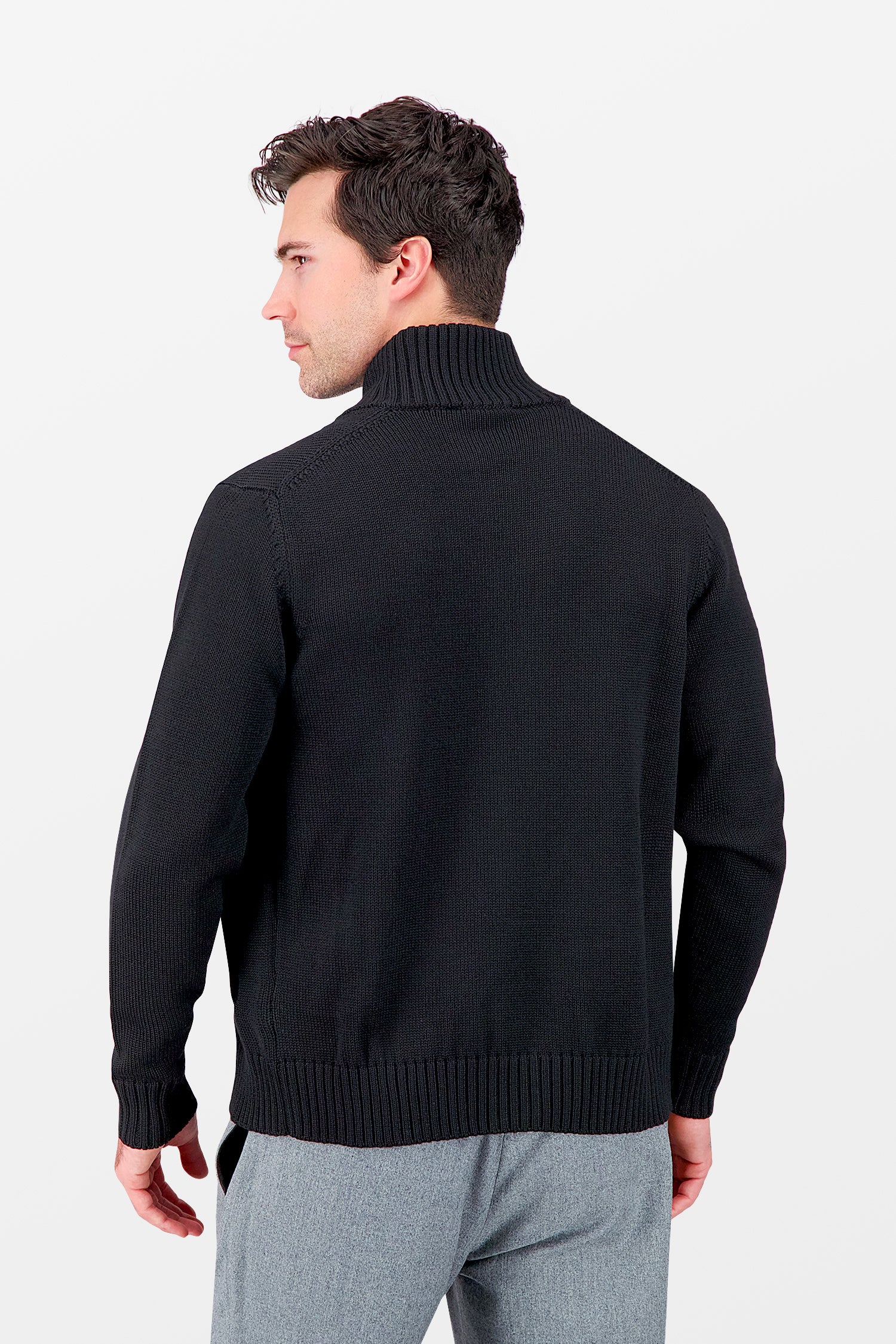 Zanone Black Chioto Mock Neck Sweater