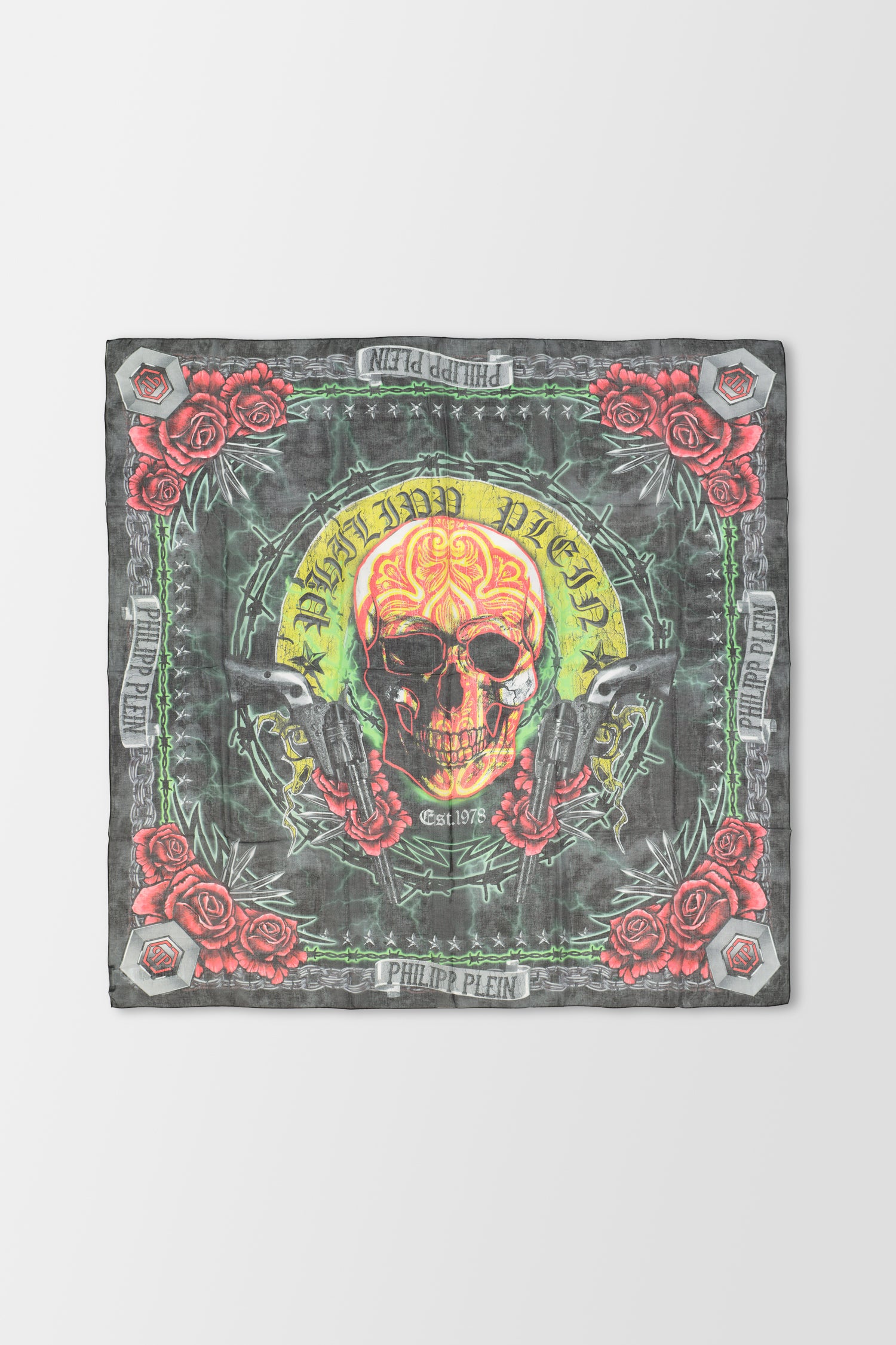 Philipp Plein Multicolor Square Scarf