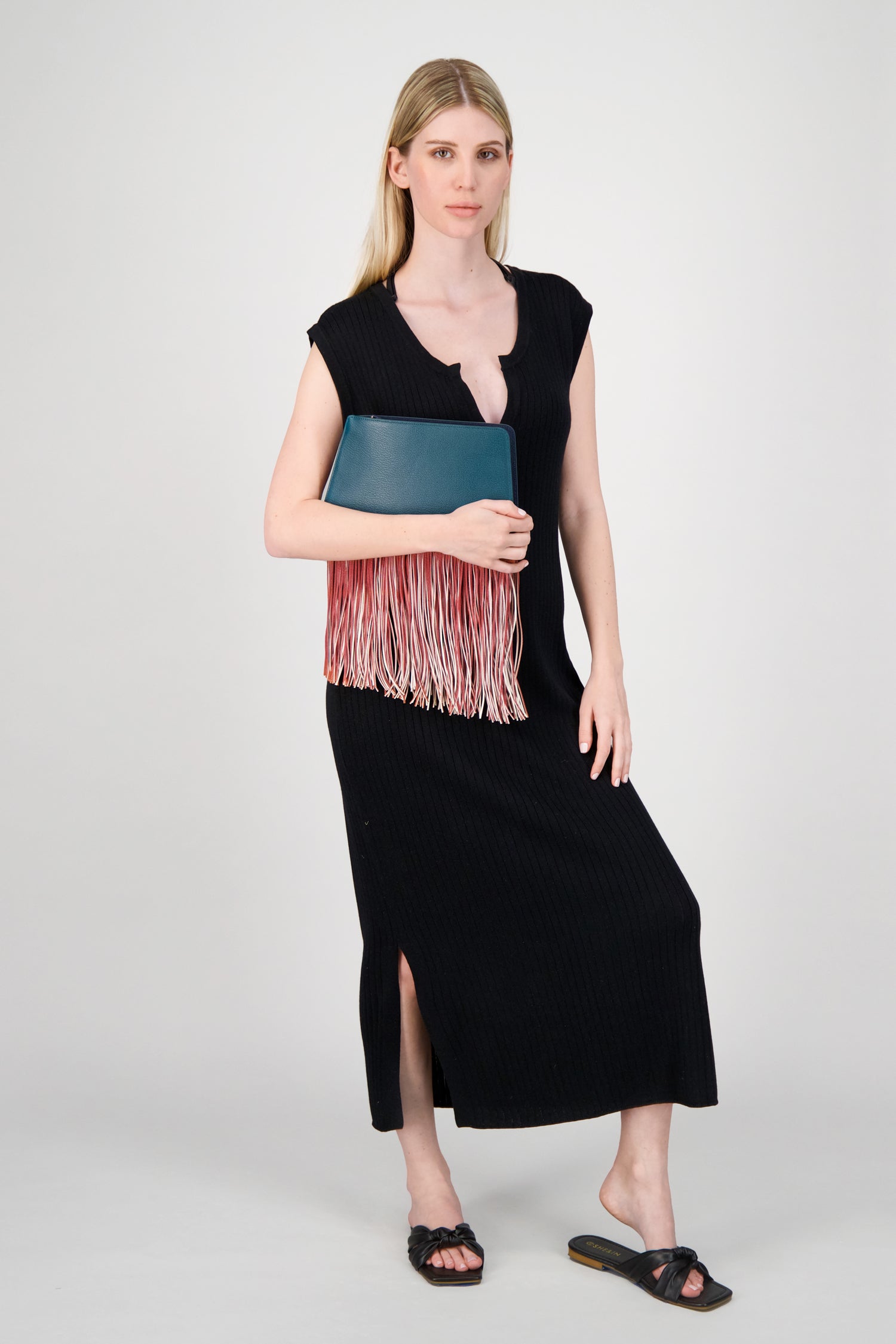The Volon Forest Dia Fringed Clutch