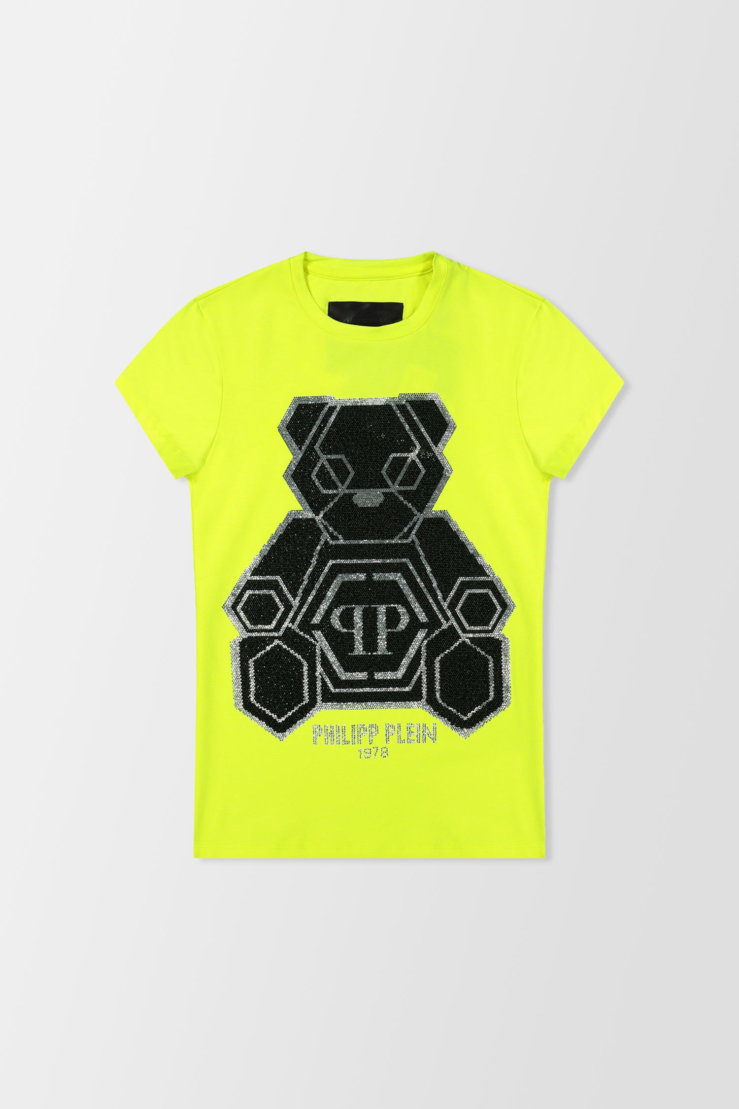 Philipp Plein Yellow Round Neck SS Teddy Bear T-Shirt