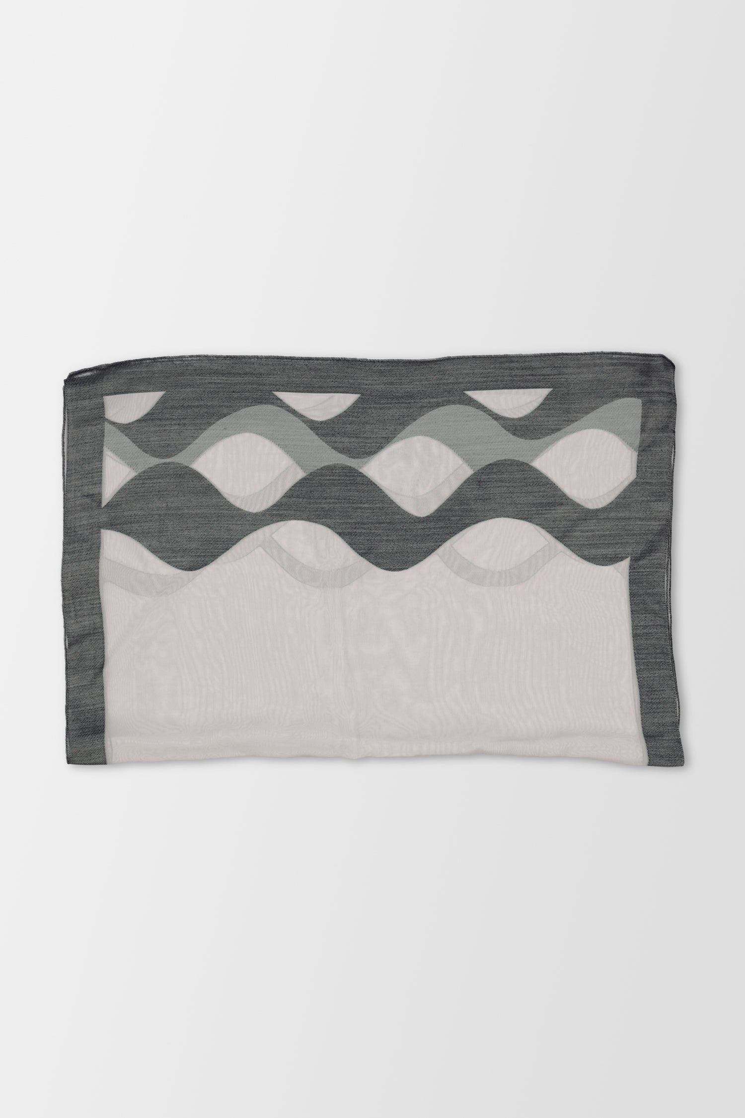 Como Silks White/Grey Waves Bianco Nero