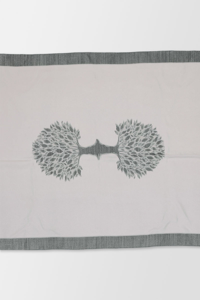 Como Silks White/Grey Waves Bianco Nero