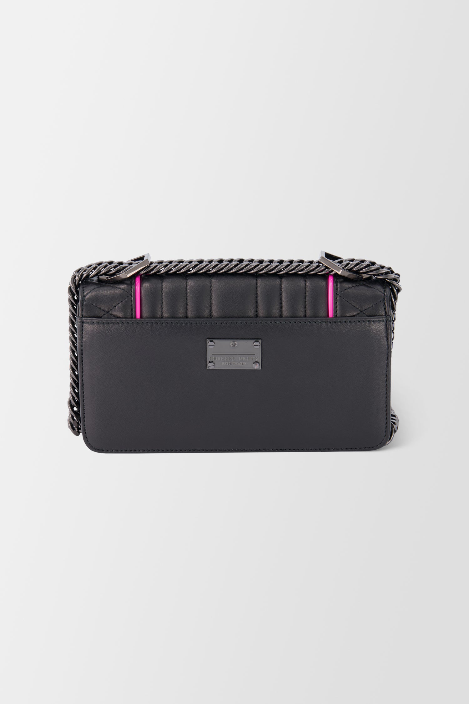 Philipp Plein Black/Fuchsia Crystal Skull Shoulder Bag