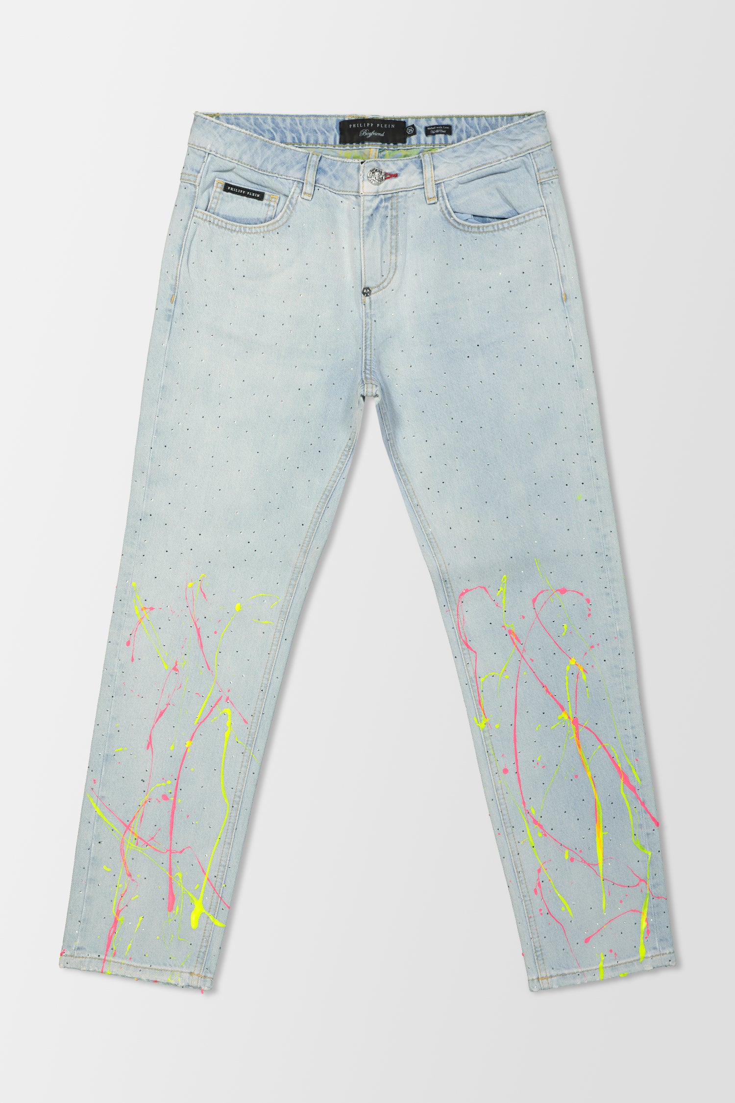 Philipp Plein Hot’n’Cold Boyfriend Crystal Jeans
