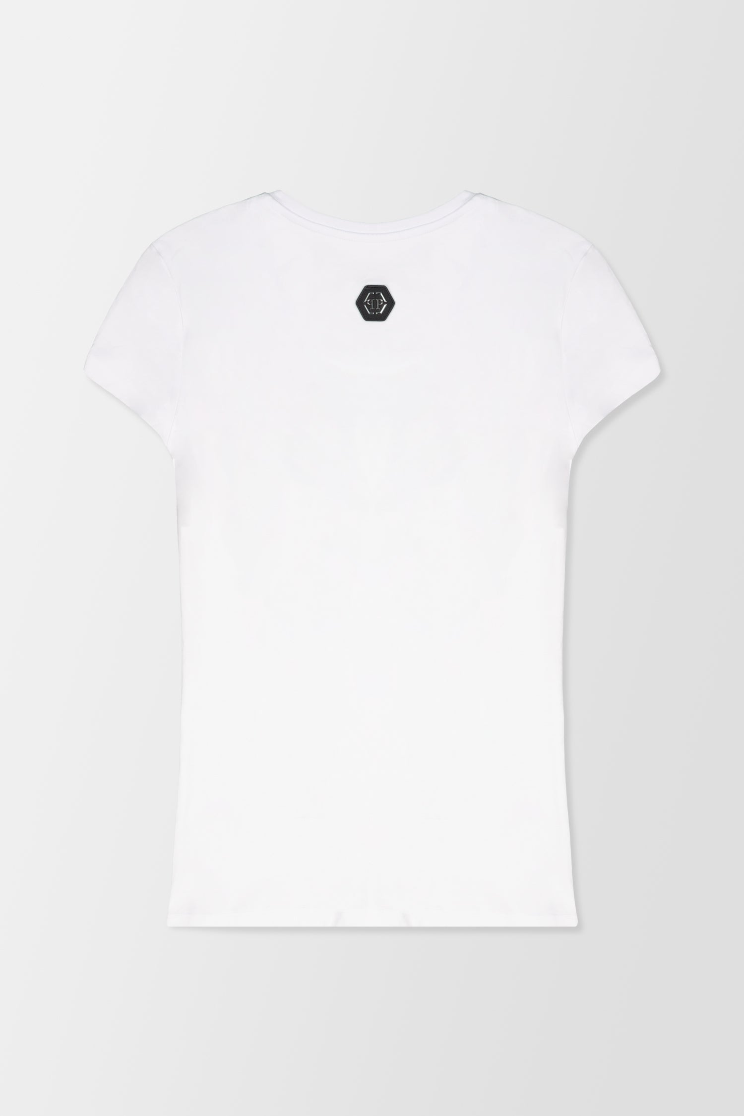 Philipp Plein White Round Neck SS Flowers T-Shirt