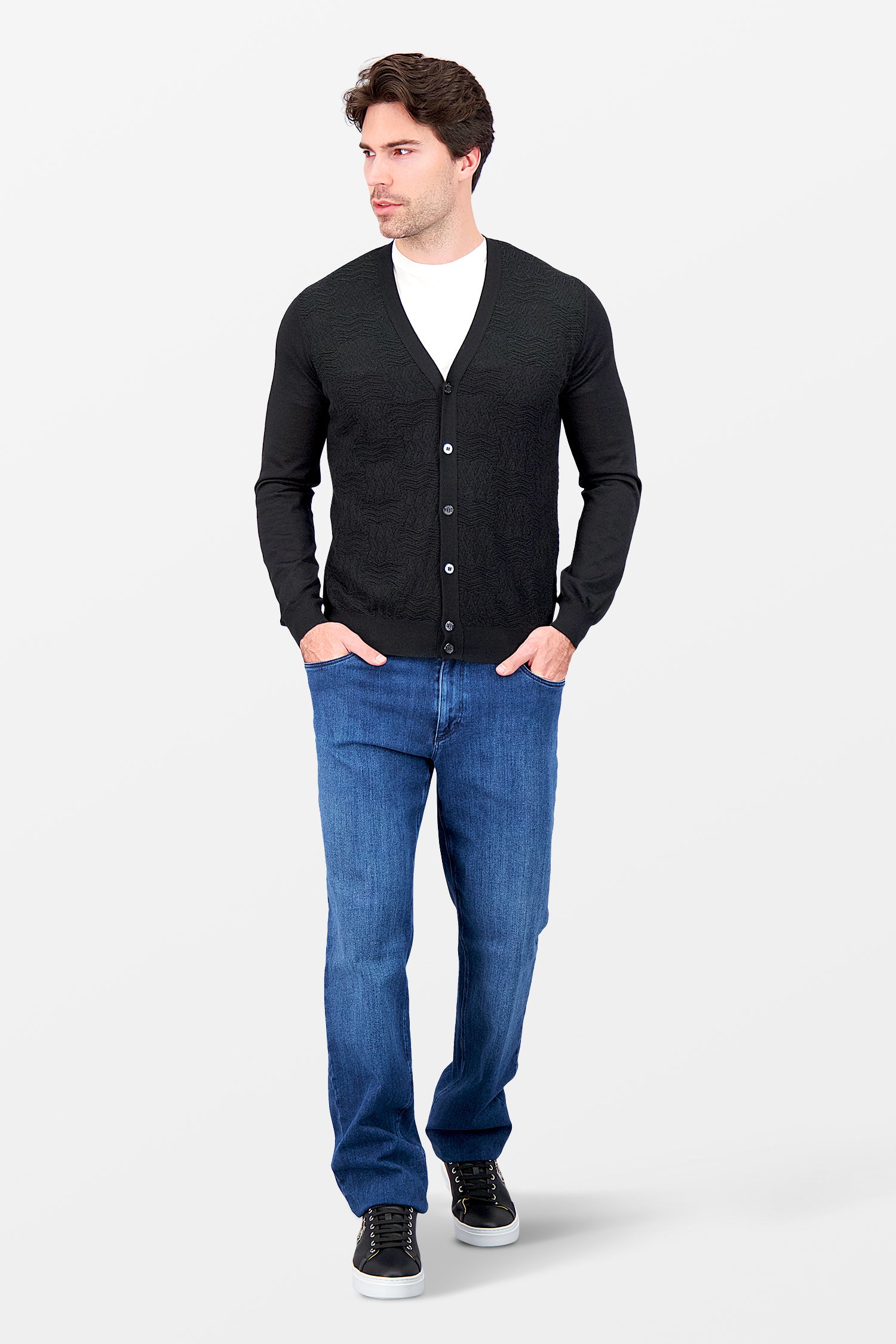 Zilli Black Buttoned Cardigan