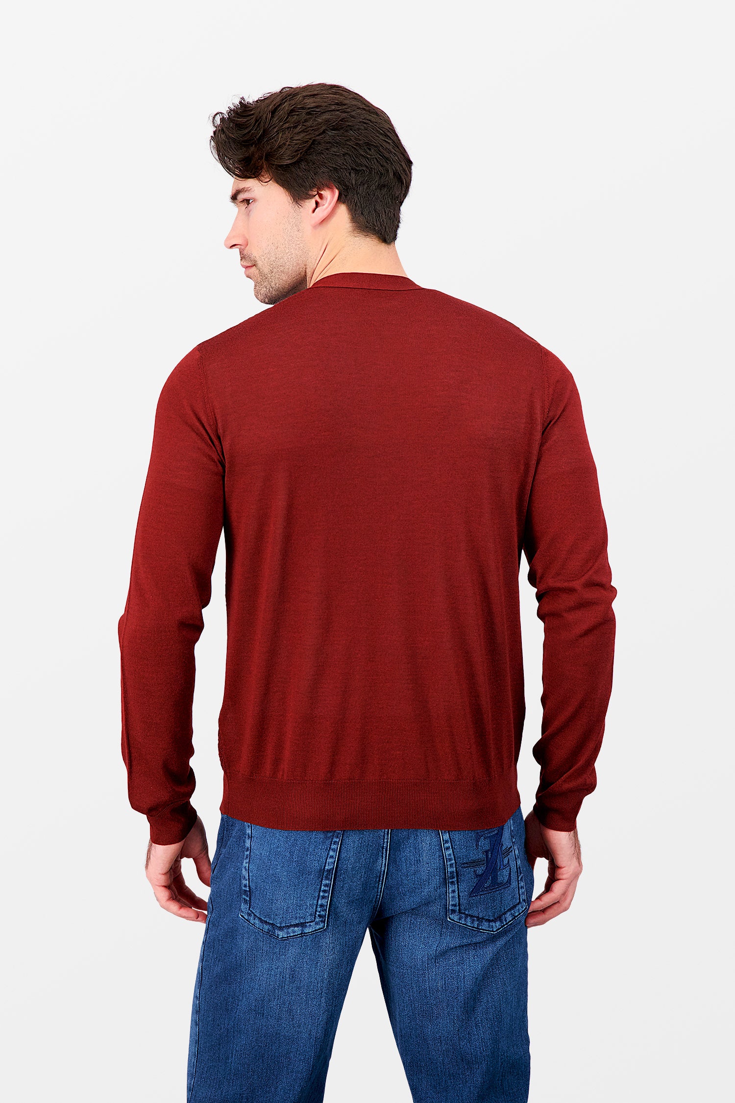 Zilli Burgundy Buttoned Cardigan