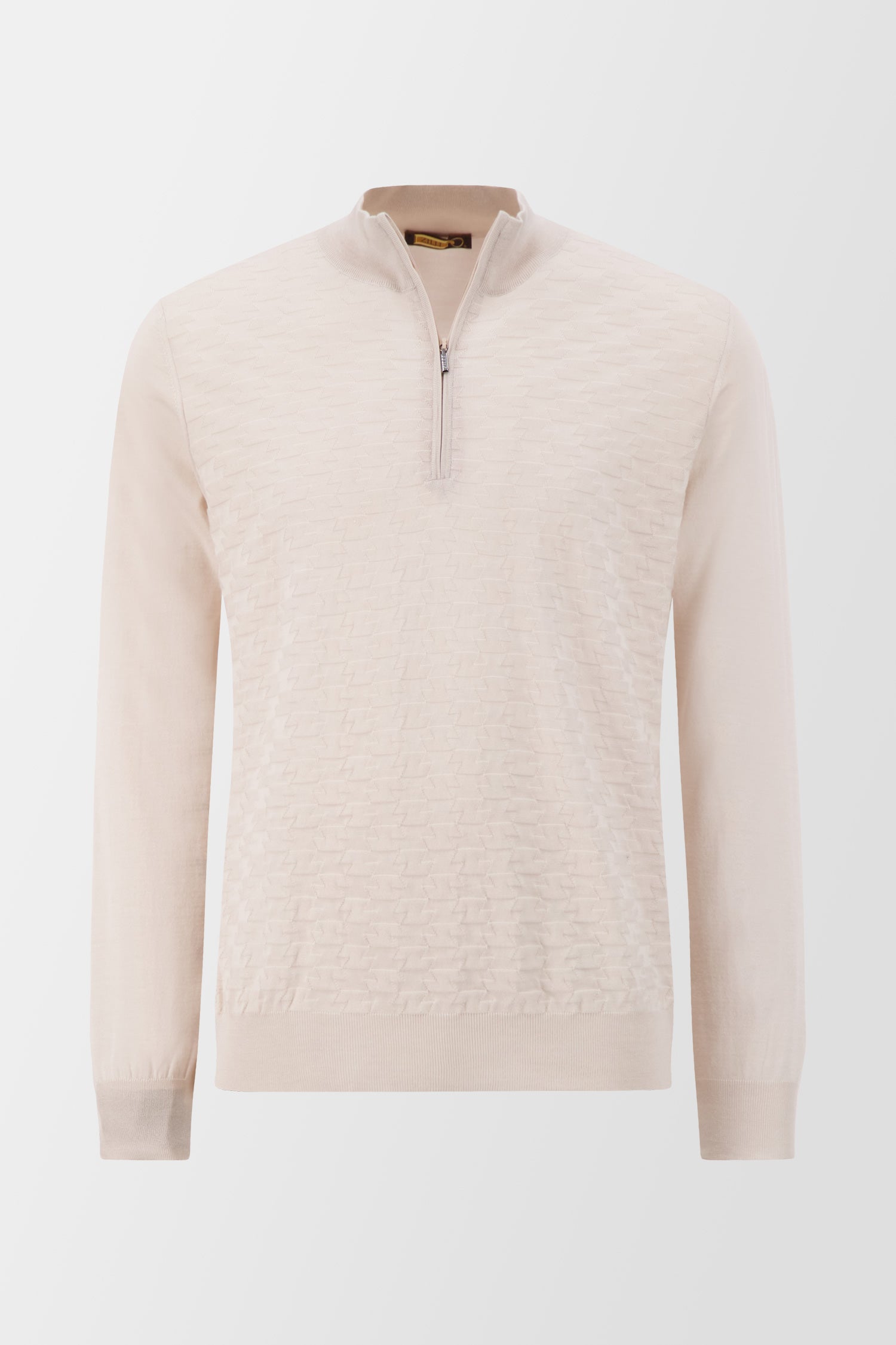 Zilli Beige Turtleneck Zip Sweater