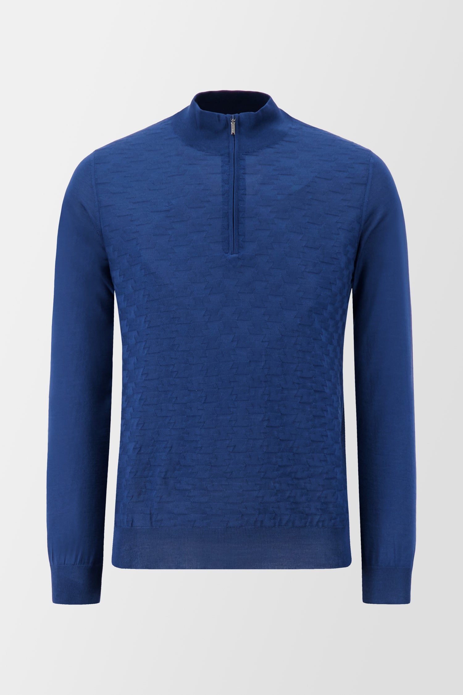 Zilli Blue Turtleneck Zip Sweater