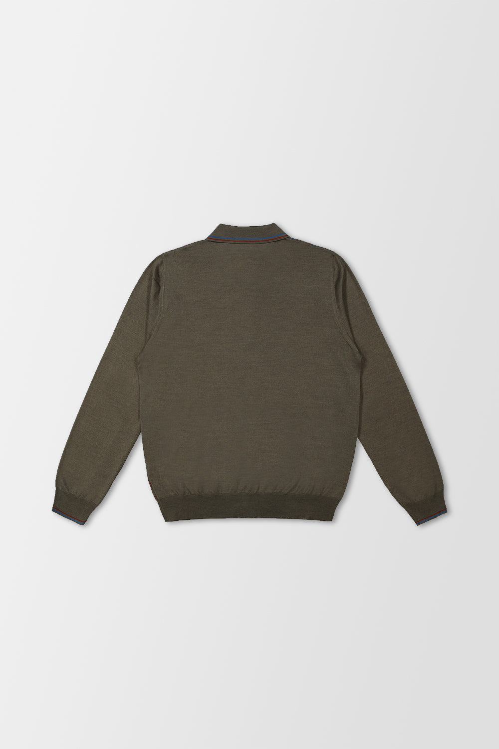Zilli Green Long Sleeve Polo Sweater