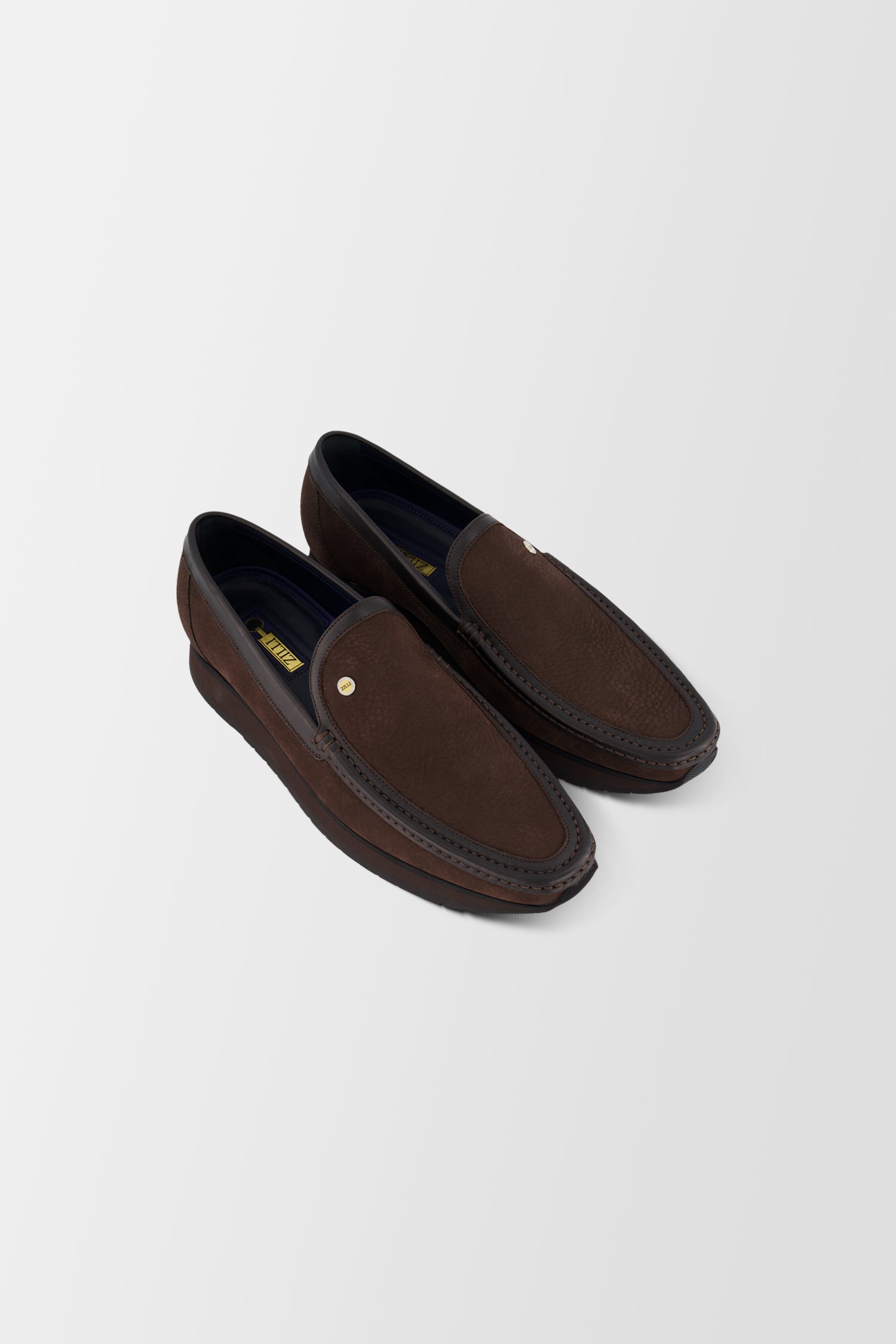 Zilli Graine Brown Nubuck Loafers