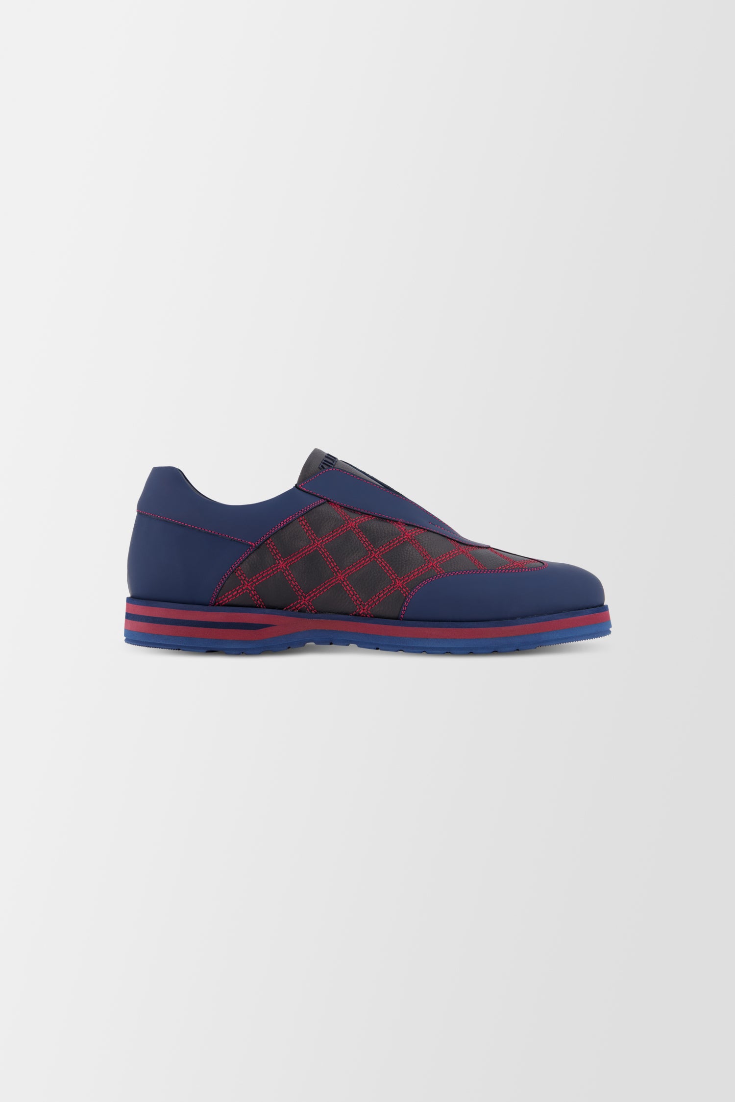 Zilli Navy/Red Imprime Pleasure Sneakers
