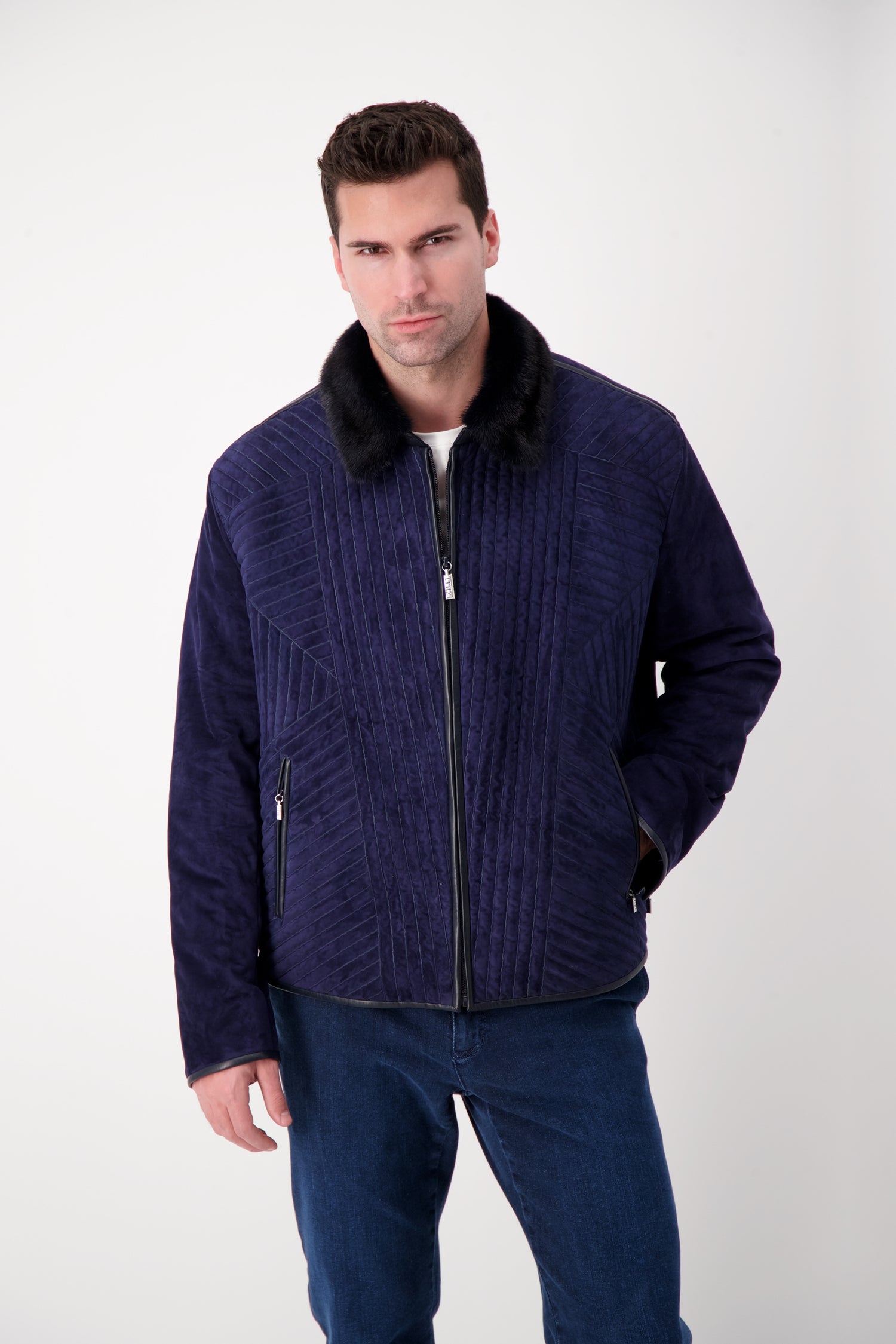 Zilli Navy Quilted Jacket