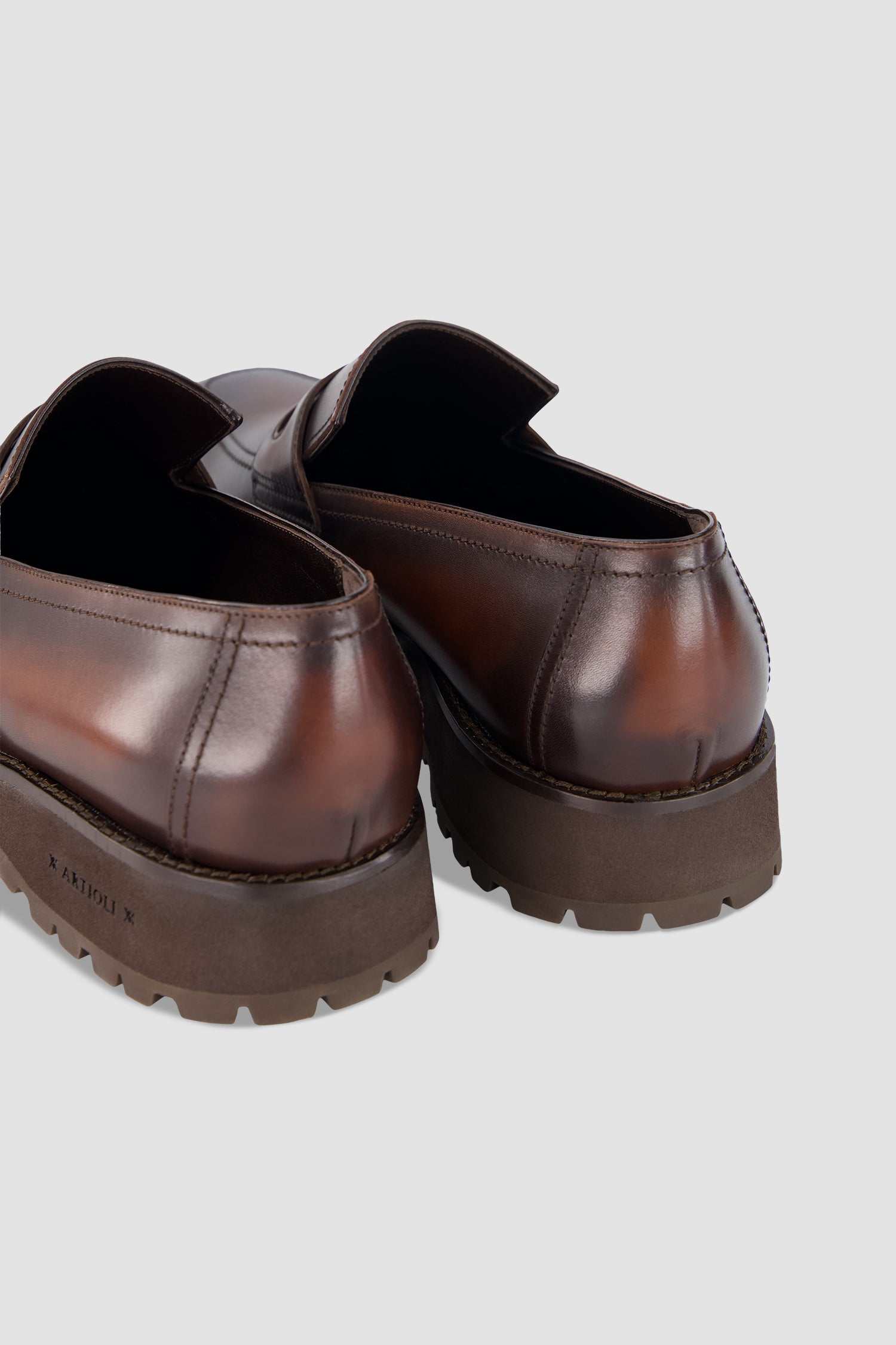 Artioli Black Leather Loafers