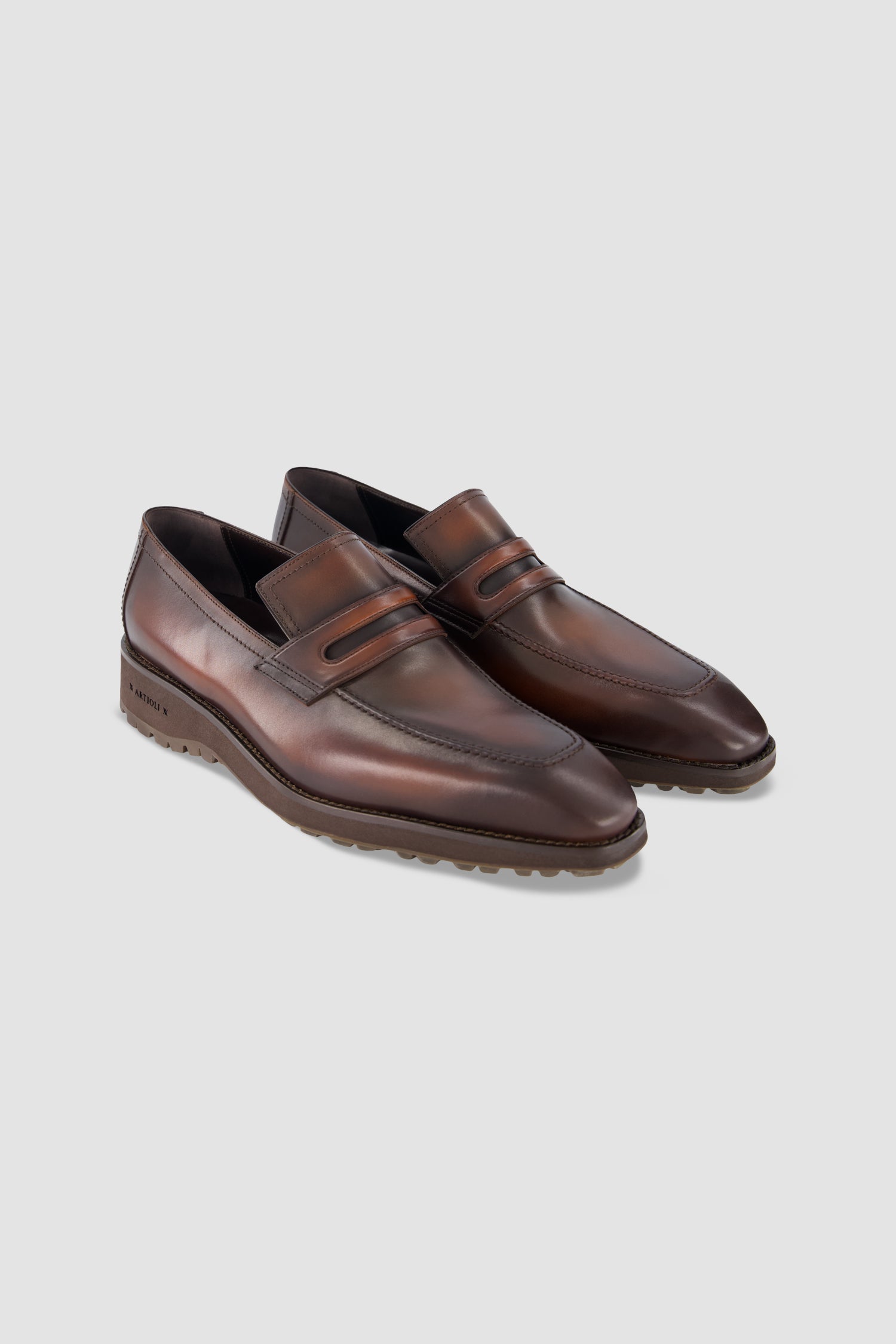 Artioli Black Leather Loafers