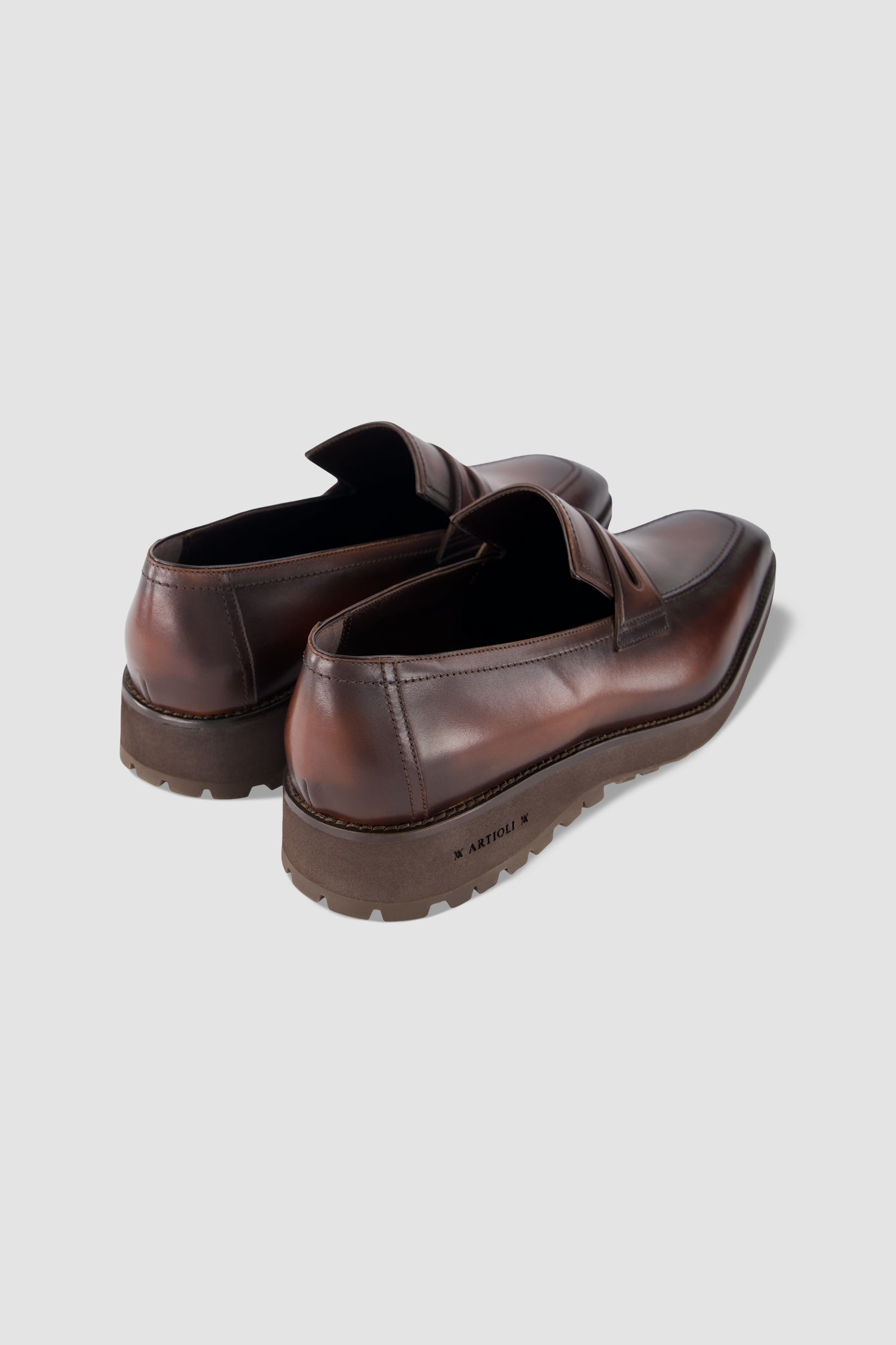 Artioli Black Leather Loafers