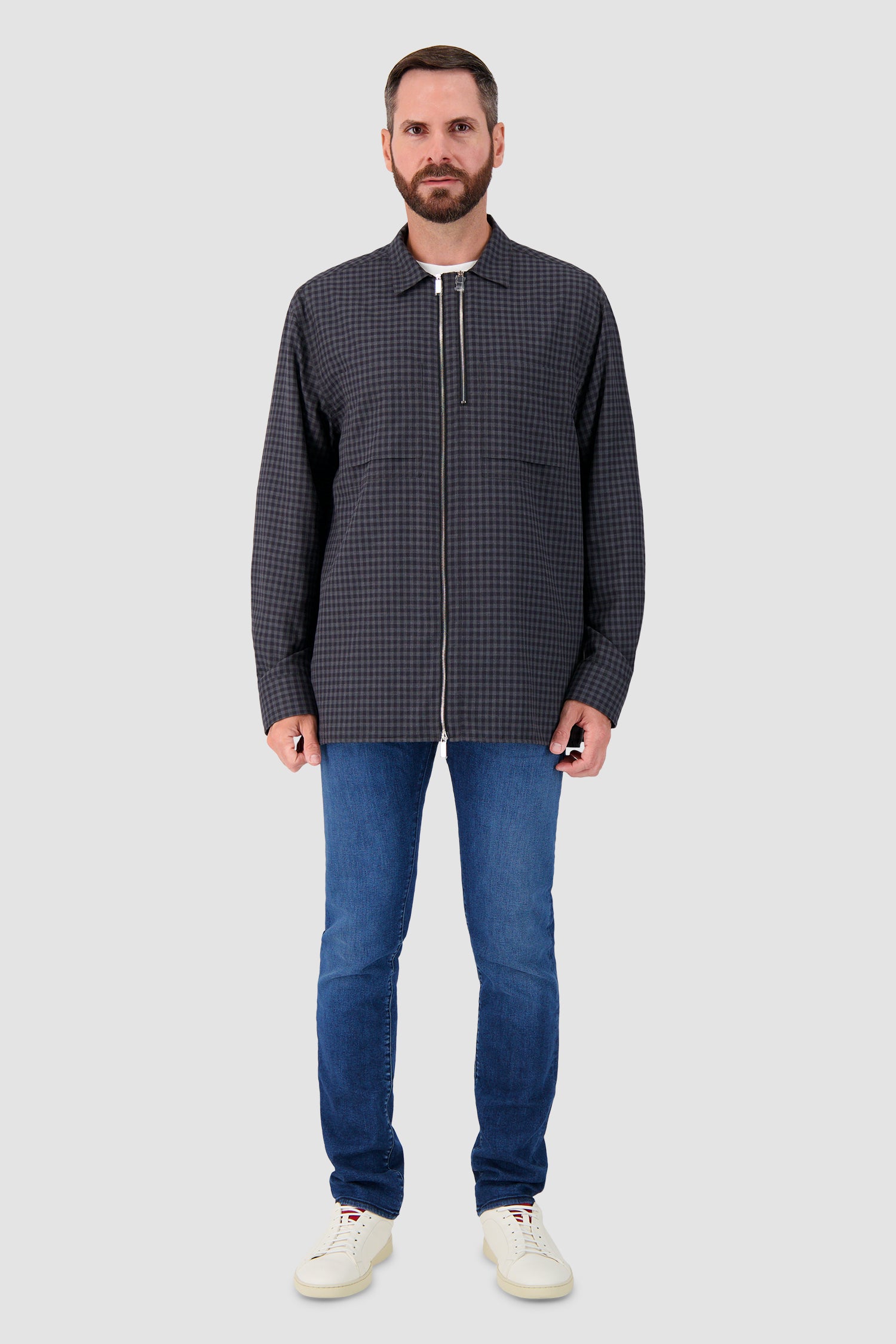 Surchemise Zilli gris/noir