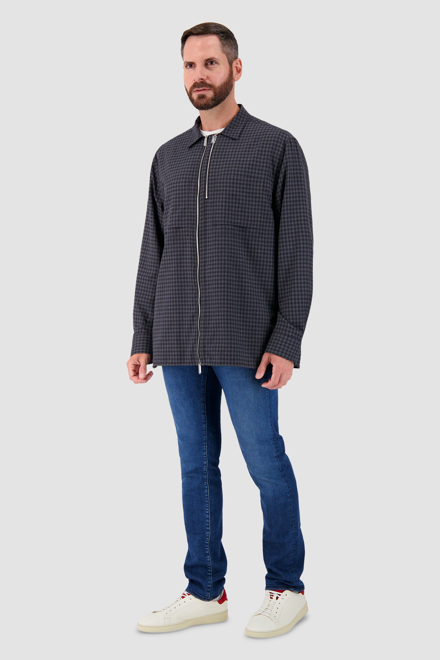 Surchemise Zilli gris/noir