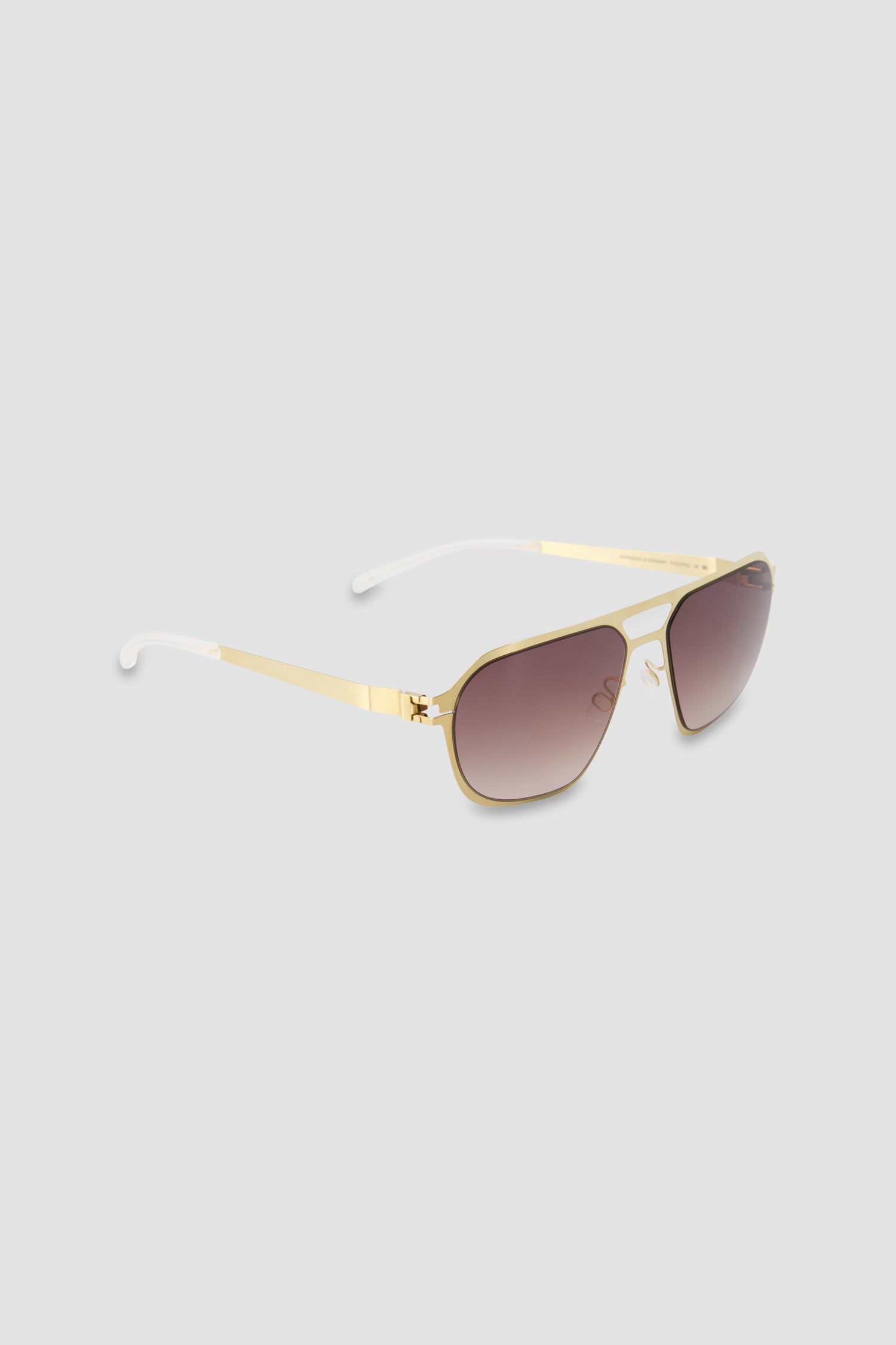 Mykita Brown Sinclair Glossy Gold Cedar Brown Gradient Sunglasses