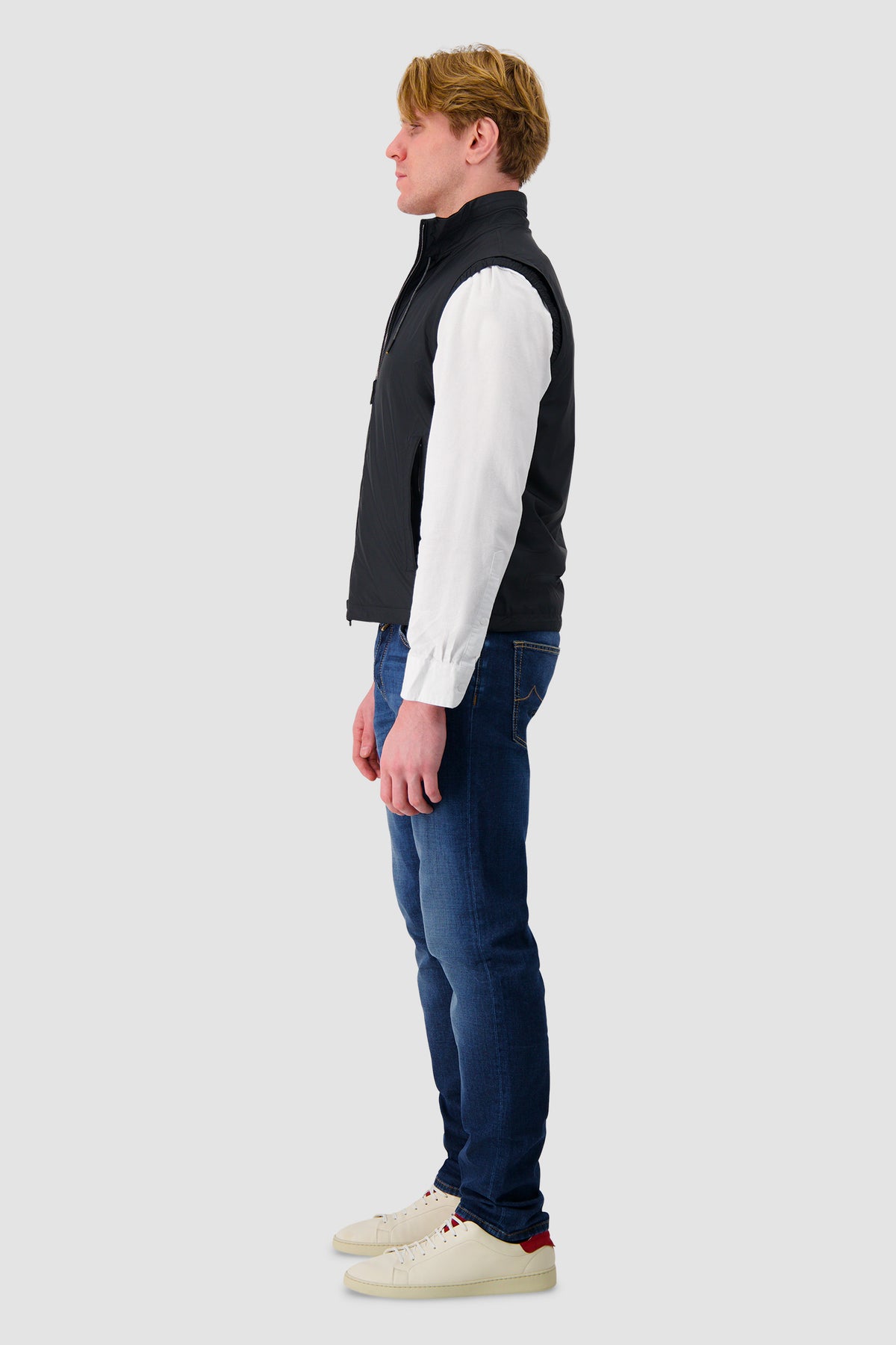 Paul & Shark Charcoal Nylon Zip-Up Vest