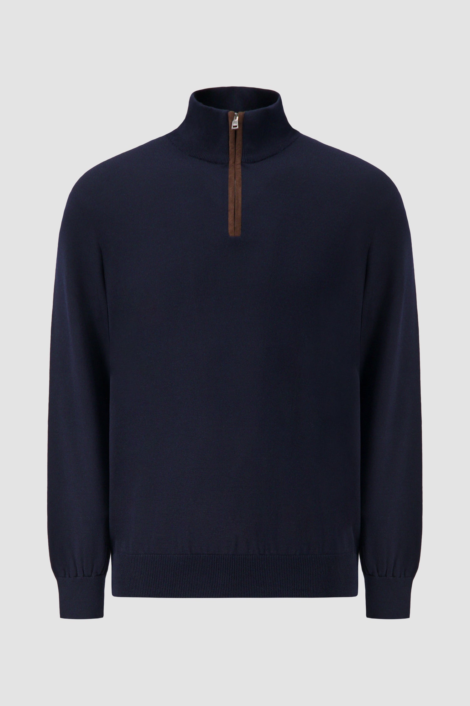 Paul & Shark Navy Quarter-Zip Knit Sweater