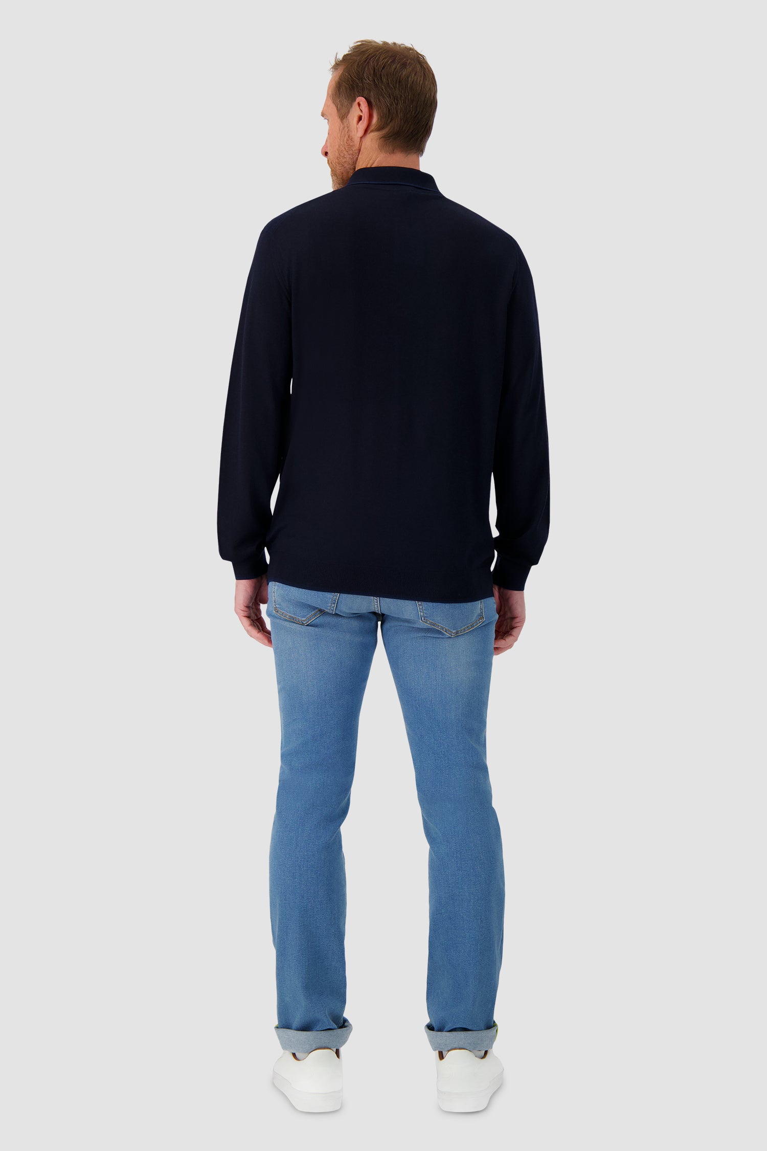 Polo Pashmere manches longues marine