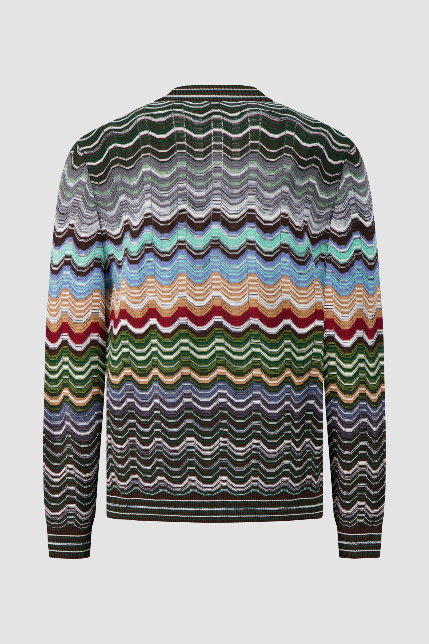 MISSONI カーディガン L相当 Missoni Cotton and viscose chevron cardigan with Greek motif