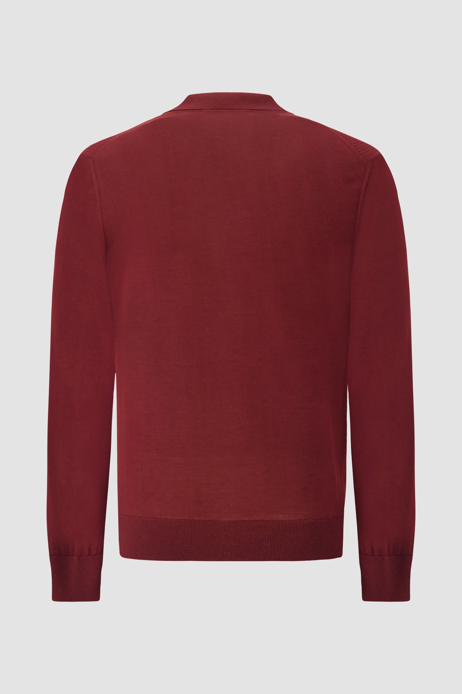 Polo zippé en cachemire vert armée Pashmere avec détail en maille ajourée