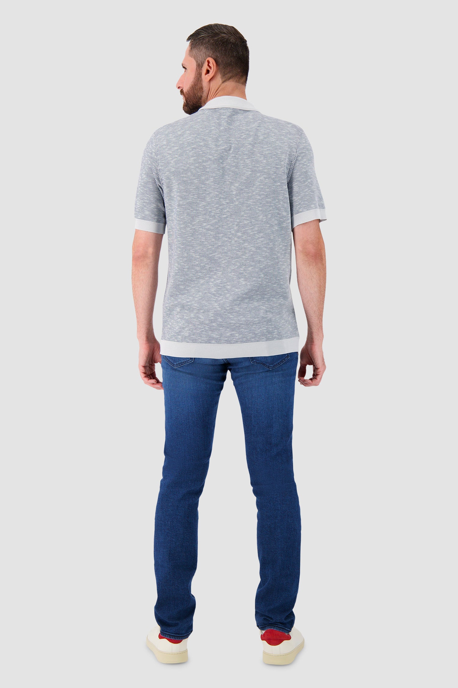 Corneliani Grey Zip Polo