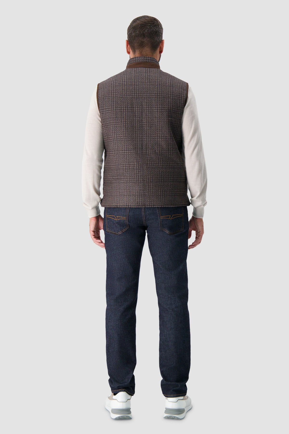 Corneliani Brown Glen Check Vest