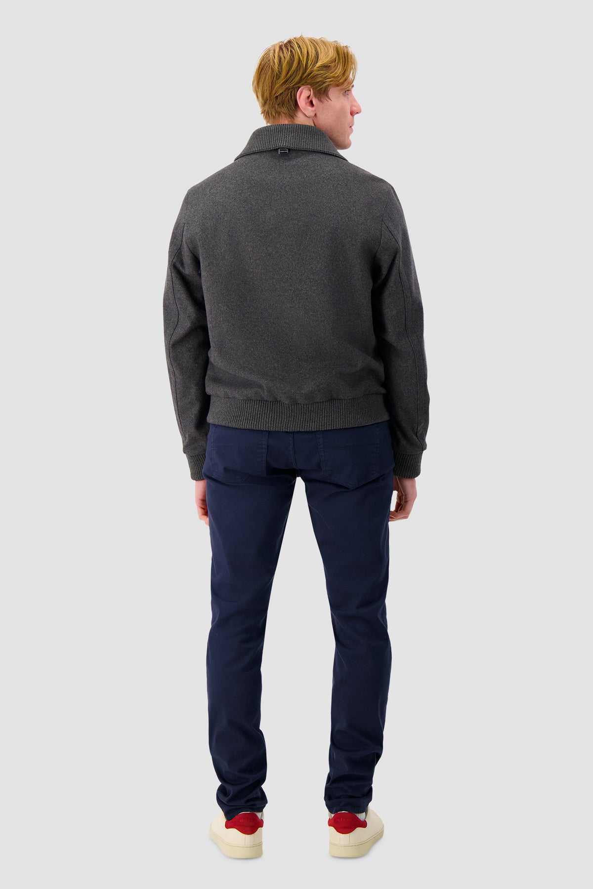 Corneliani Charcoal Wool Car Coat