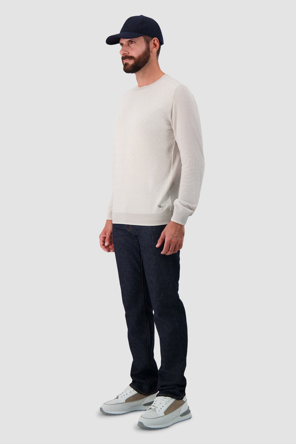 Corneliani Navy Wool Baseball Hat