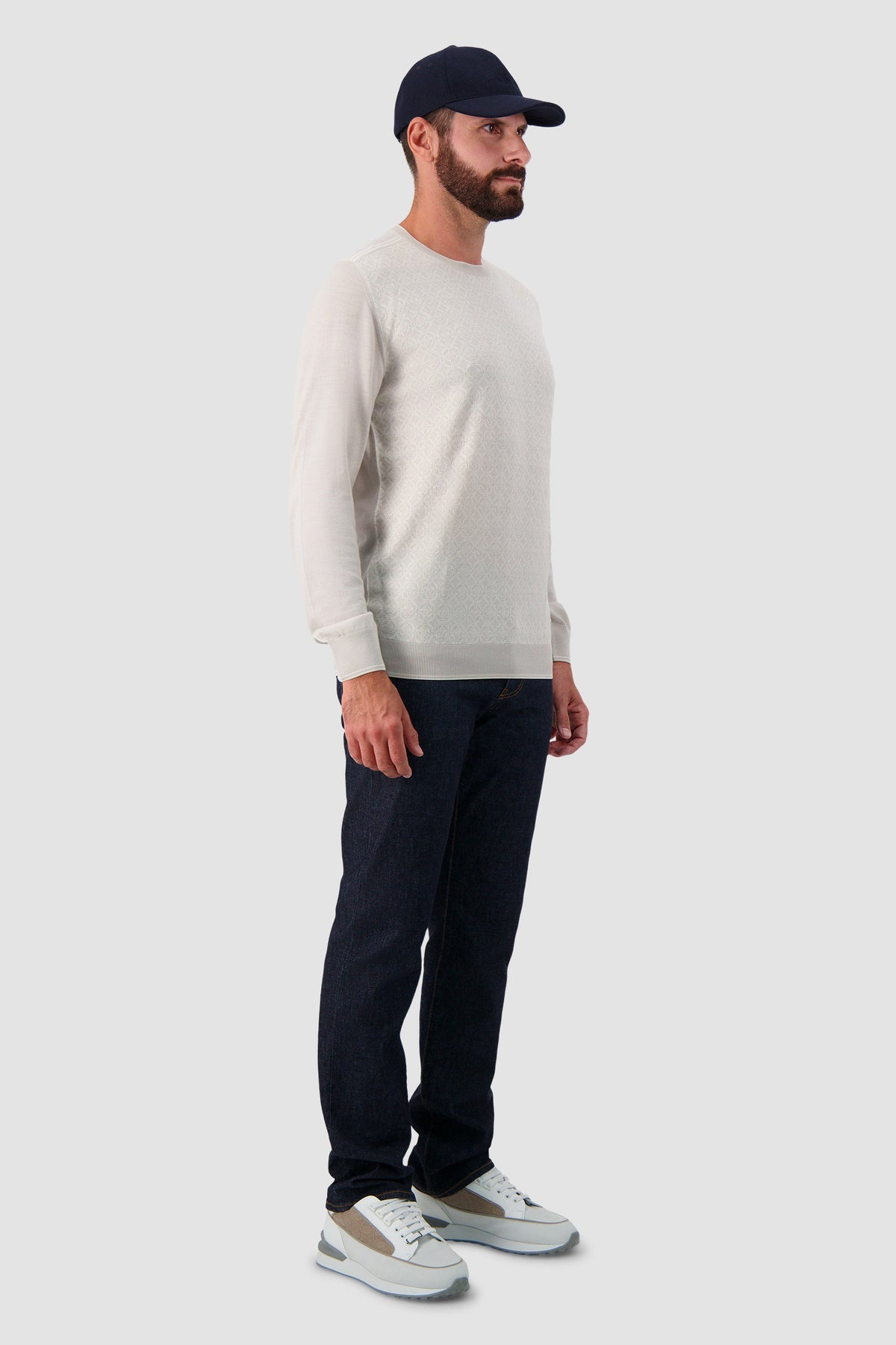 Corneliani Navy Wool Baseball Hat