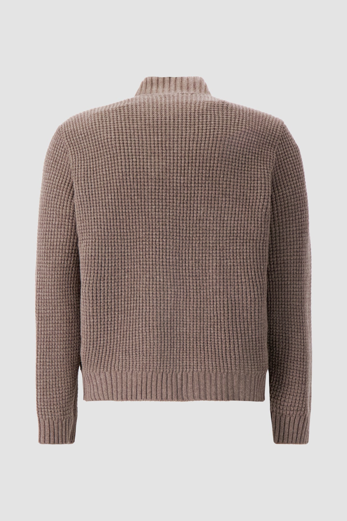 Corneliani Taupe Suede and Knit Zip Jacket