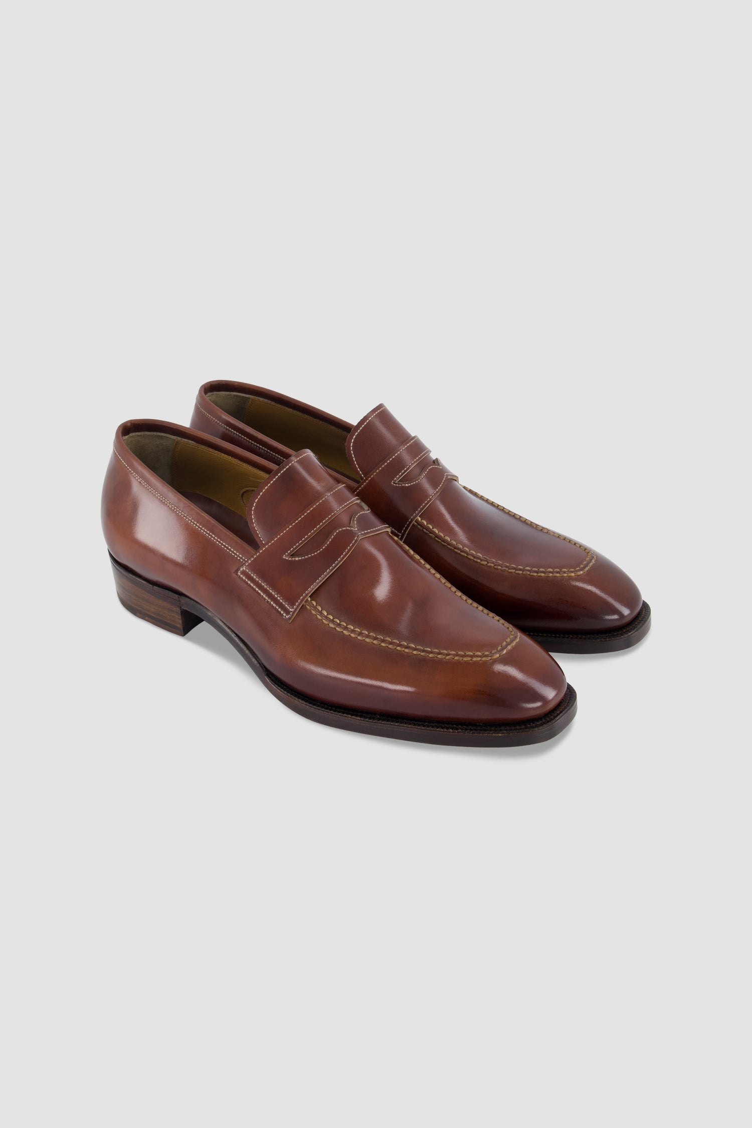 Antonio Meccariello Brown Calf Leather Penny Loafer