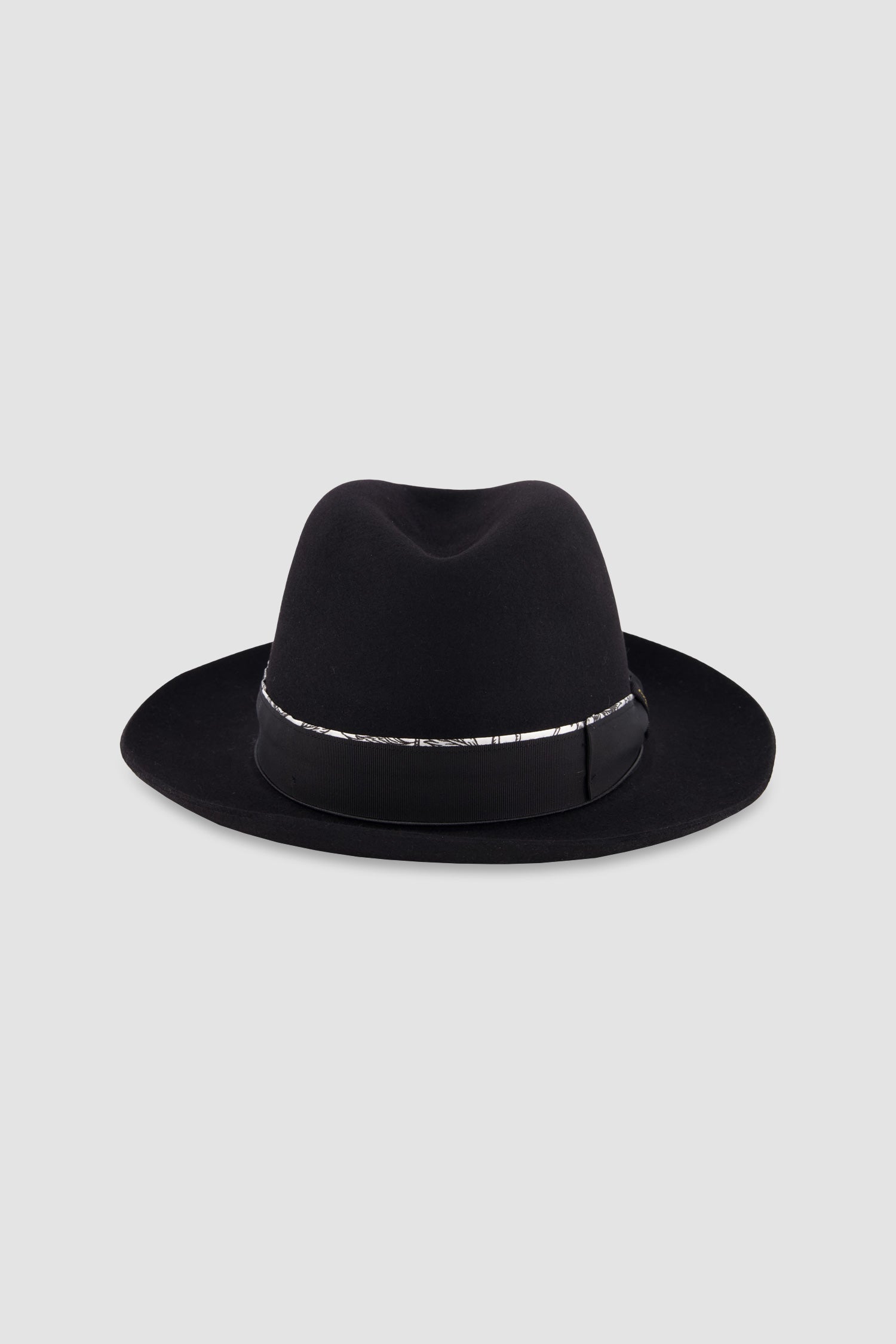 Borsalino Black Alessandria Rasato Tesa Media Hat