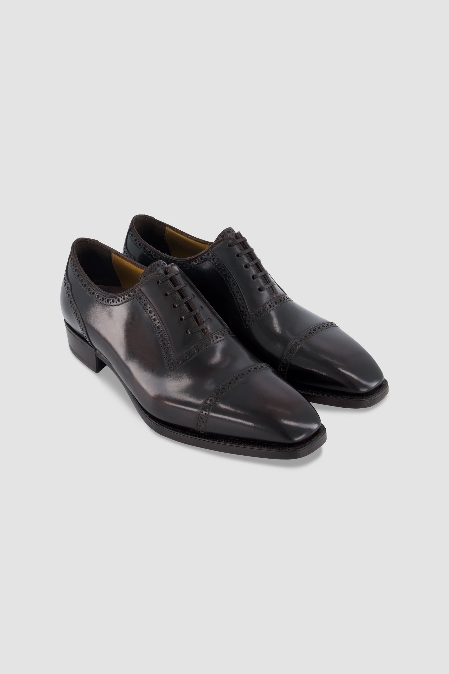 Antonio Meccariello Brown Calf Leather Cap-Toe Oxford