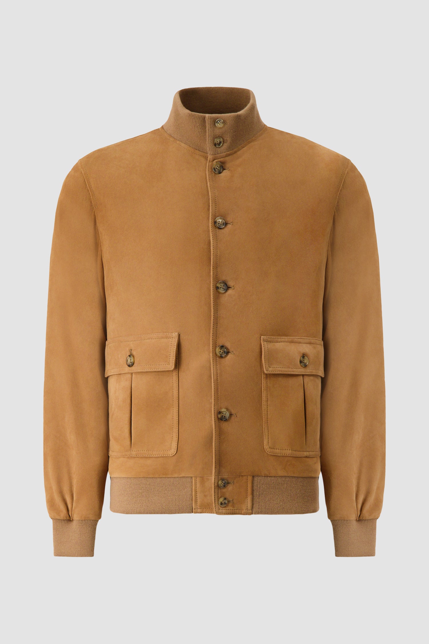 Valstar Camel Suede Utility Bomber Jacket