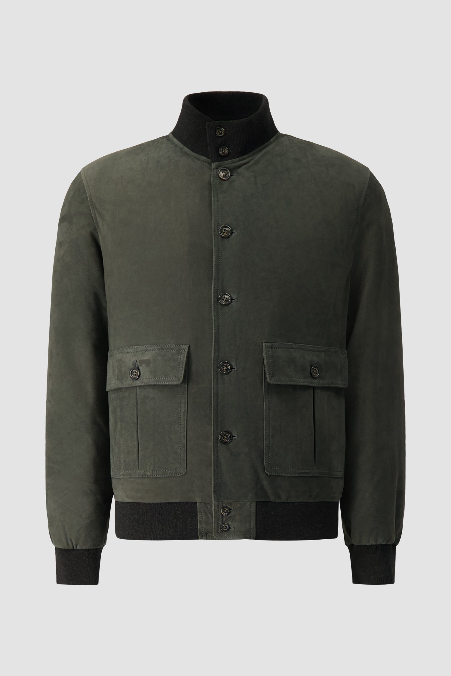 Valstar Grey Suede Padded Utility Bomber Jacket