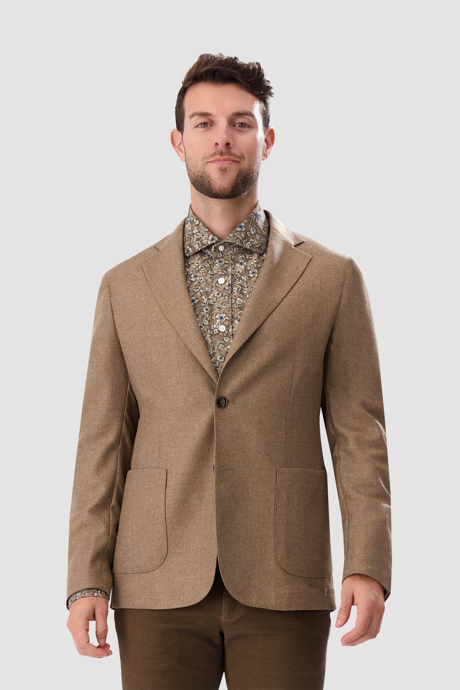 Barba Napoli Sand Brown Easy J Mono Blazer