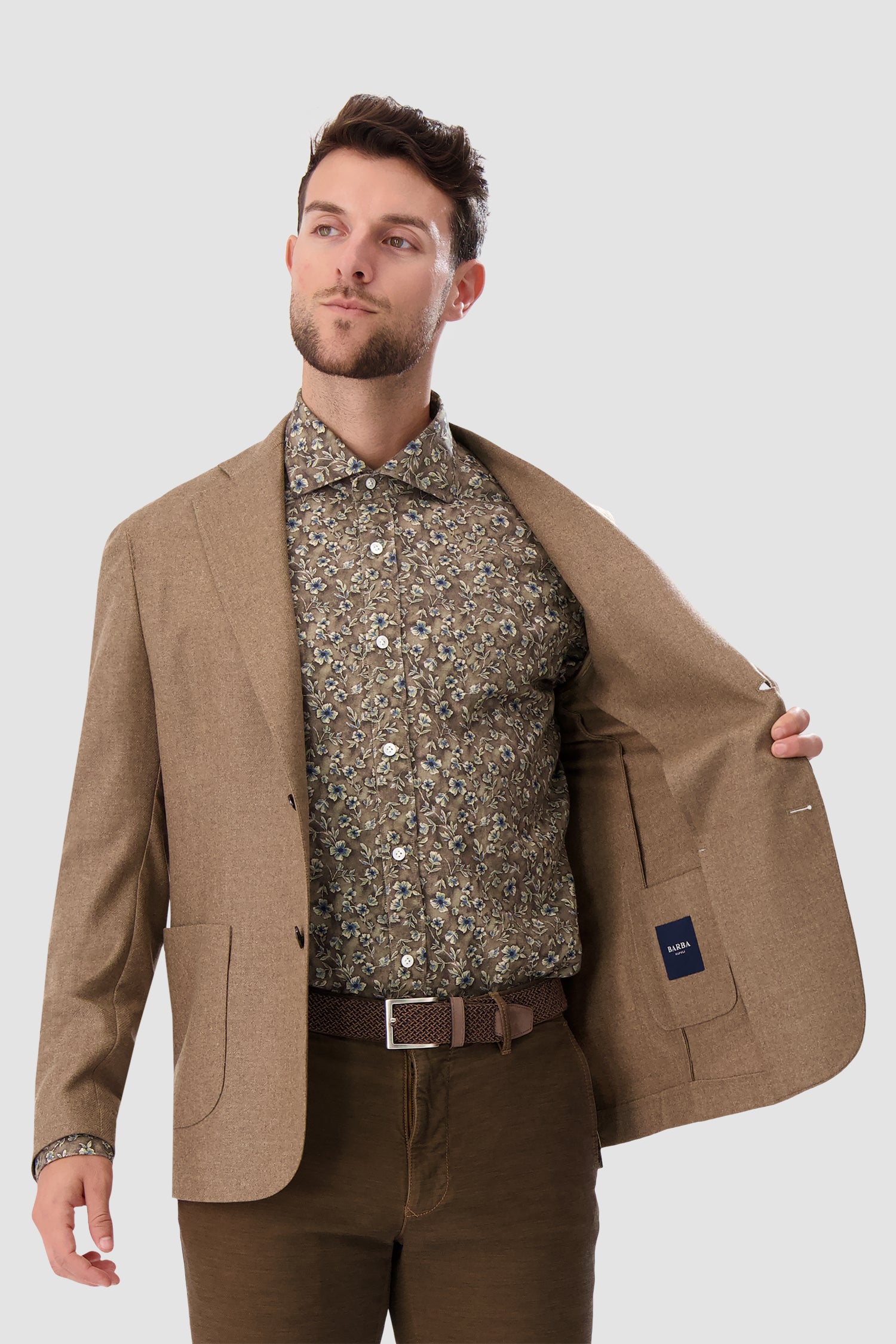 Barba Napoli Sand Brown Easy J Mono Blazer